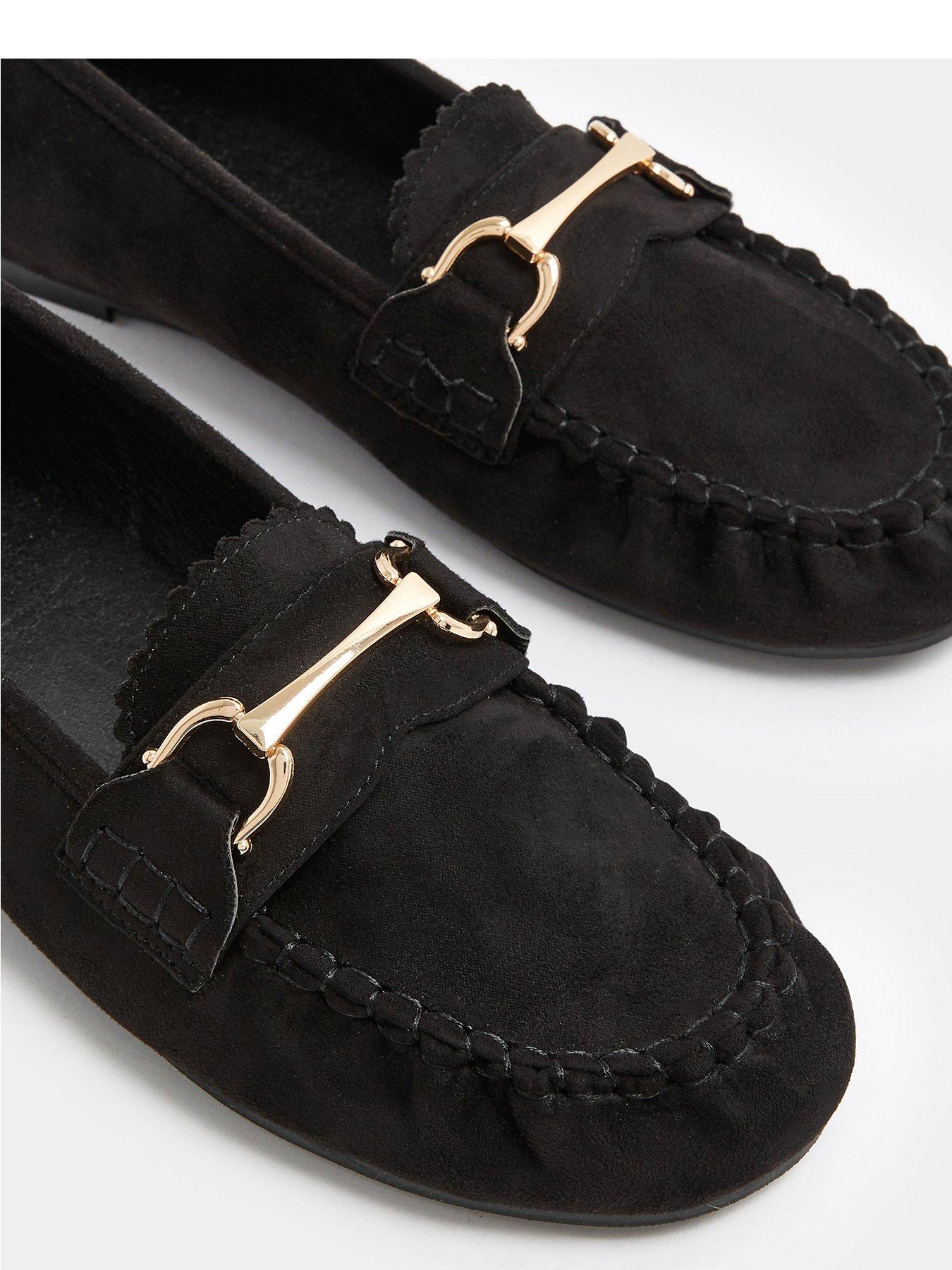 yours-womens-extra-wide-fit-snaffle-trim-moccasins-blackoutfit