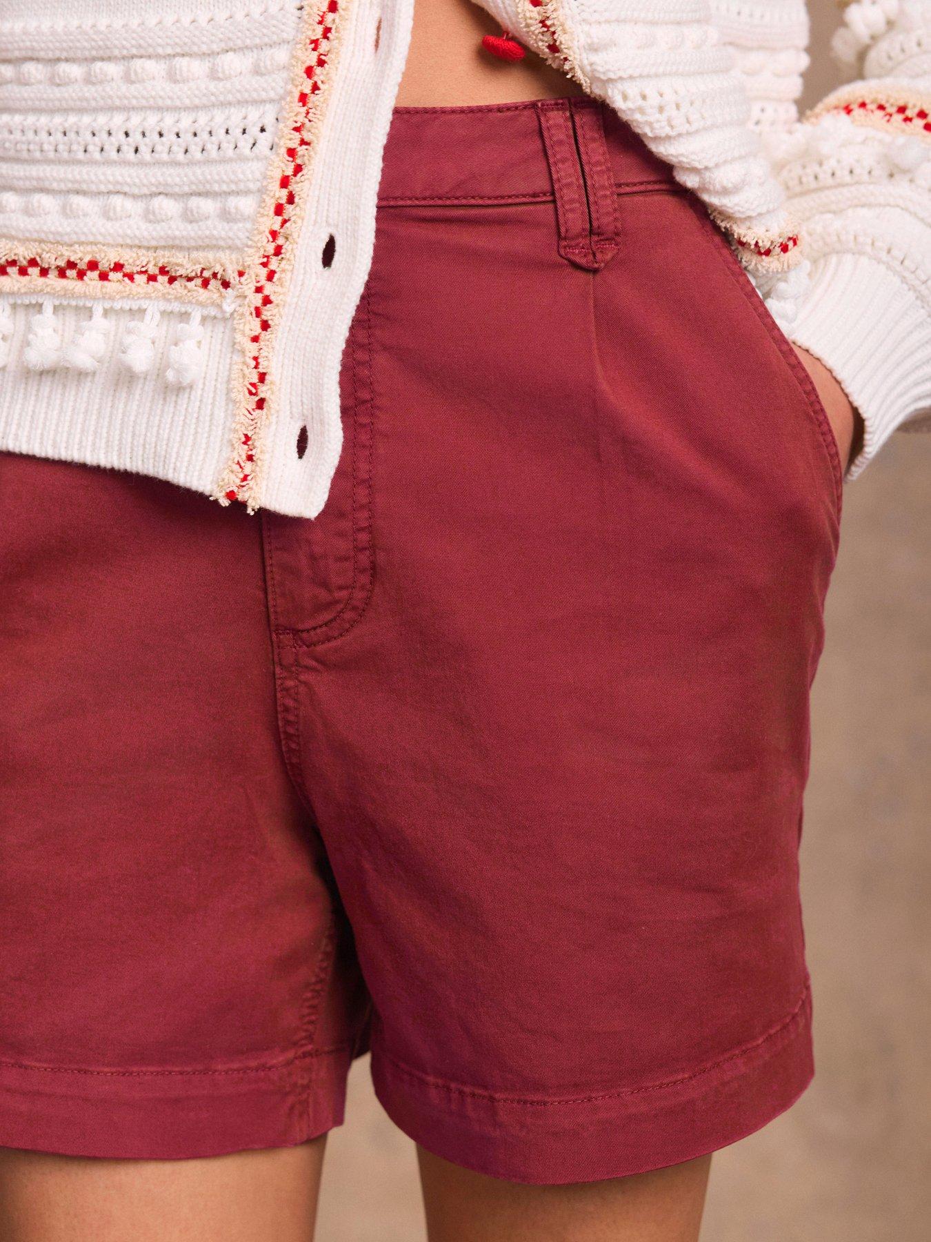 mint-velvet-pleated-chino-short-redback