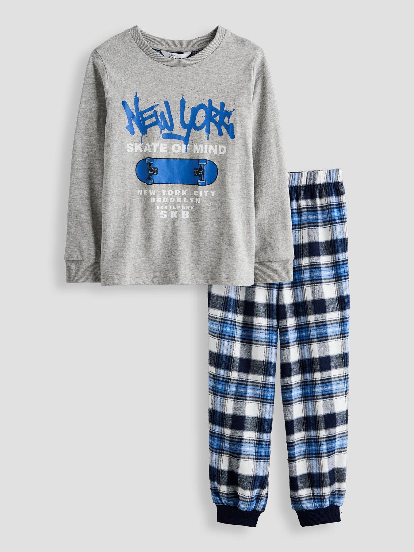 Image 1 of 5 of The Very Collection Older Boys' Skater NY Pyjama Set - Multi