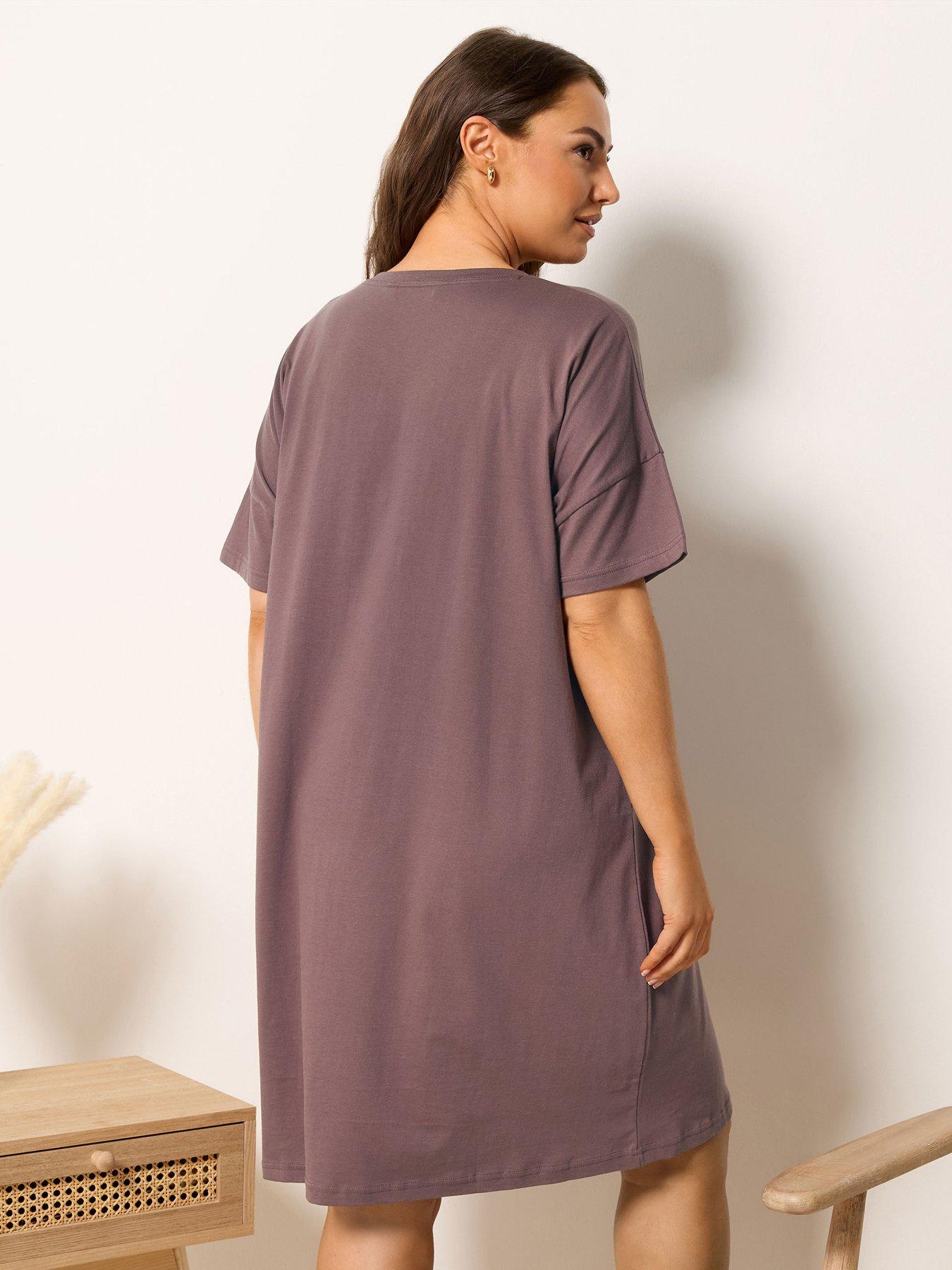 Image 2 of 5 of Yours Curve 'Beary Sleepy' Sleep-T-Shirt Nightdress - Brown