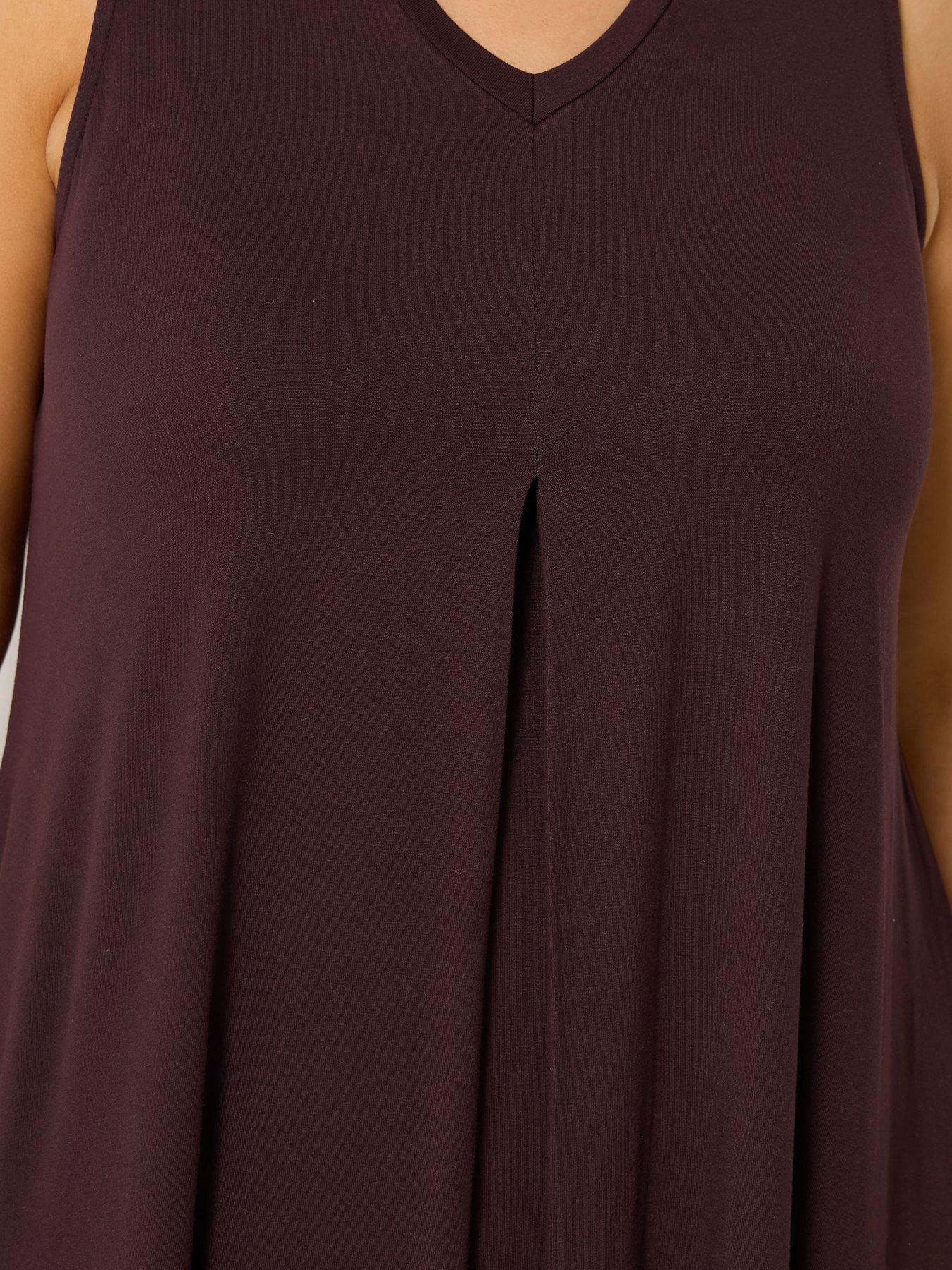 yours-curve-pleat-front-vest-brownoutfit