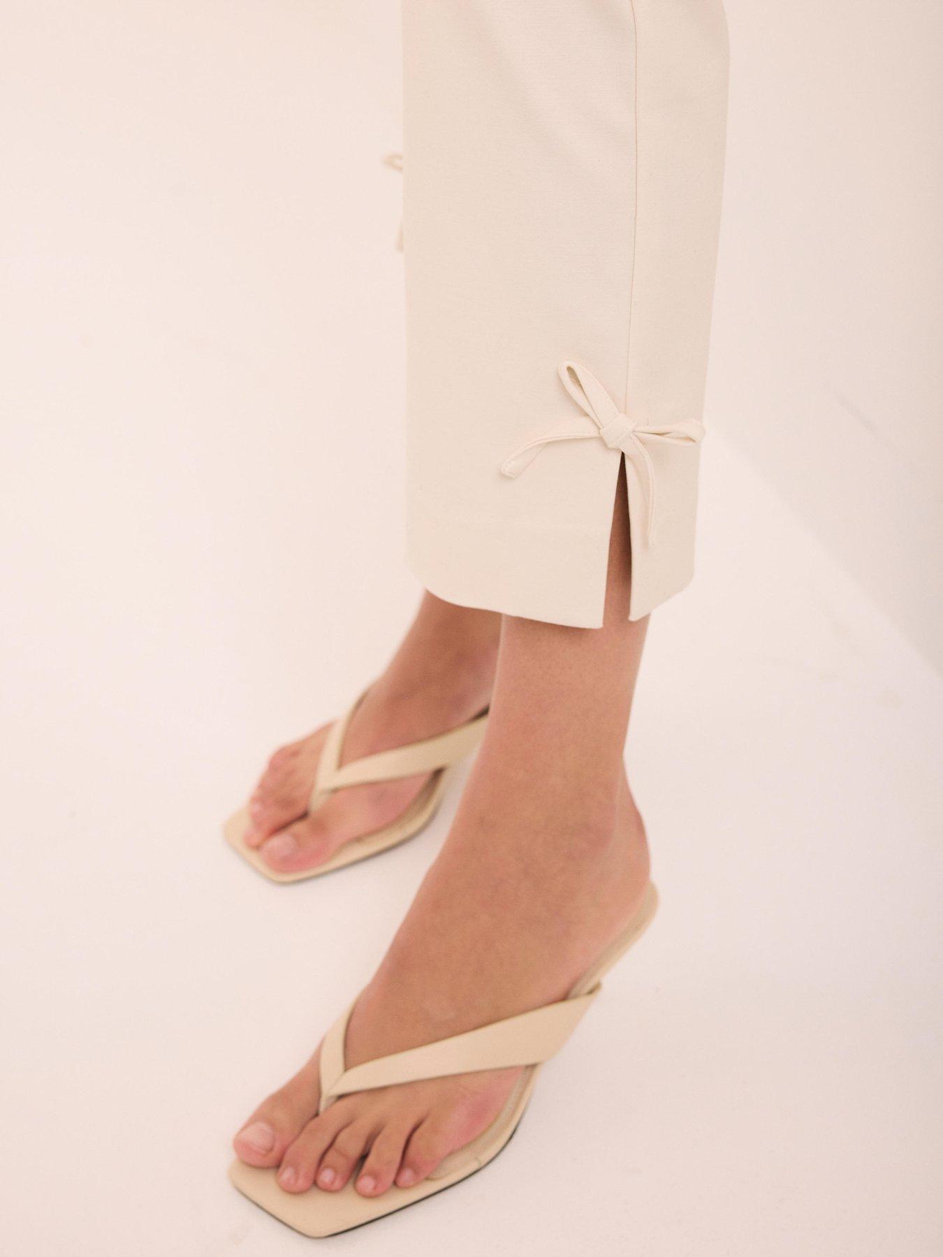 Image 3 of 6 of Mint Velvet Neutral Capri Trousers - Cream