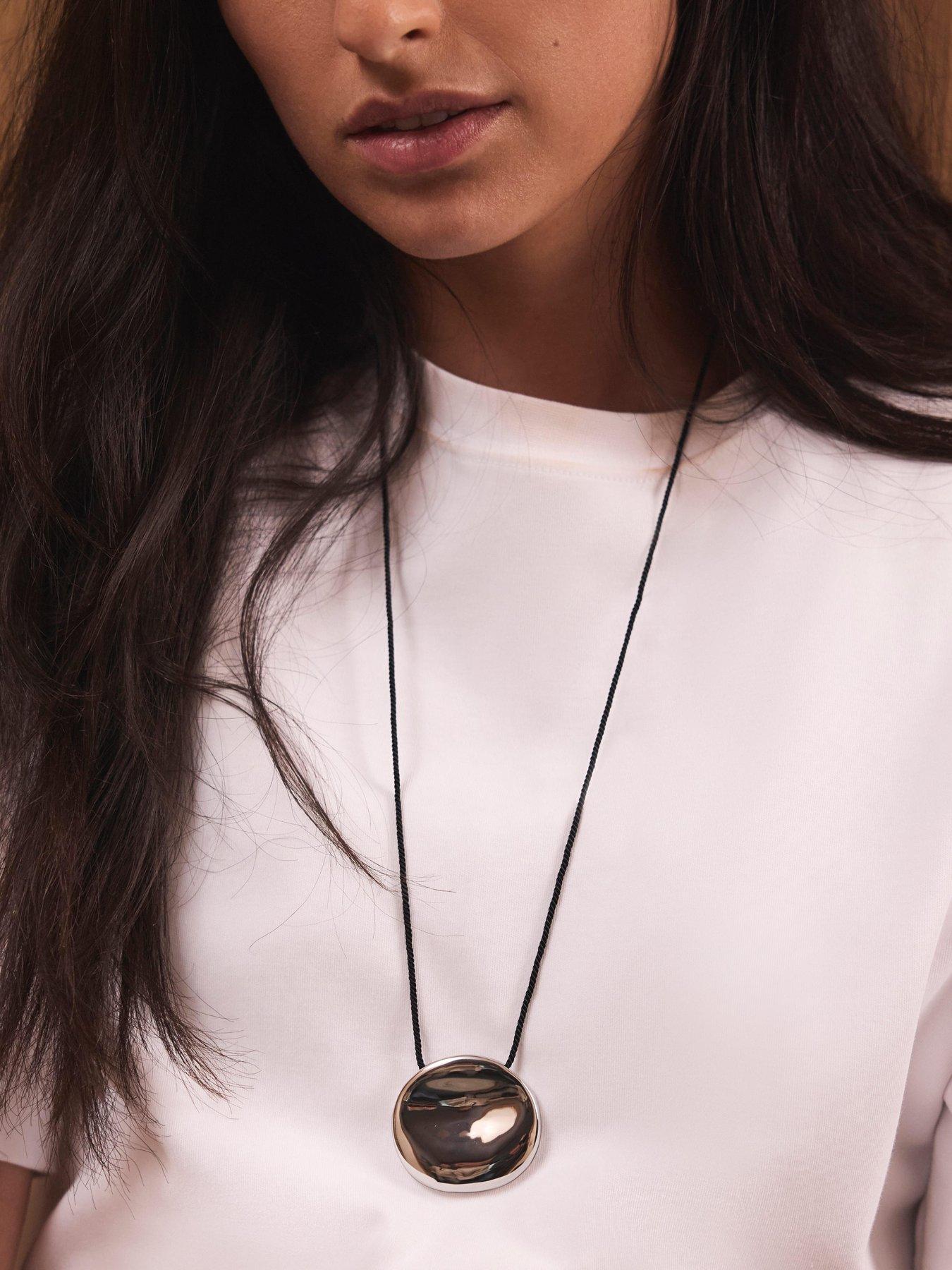 Image 2 of 4 of Mint Velvet Silver Stud Rope Necklace