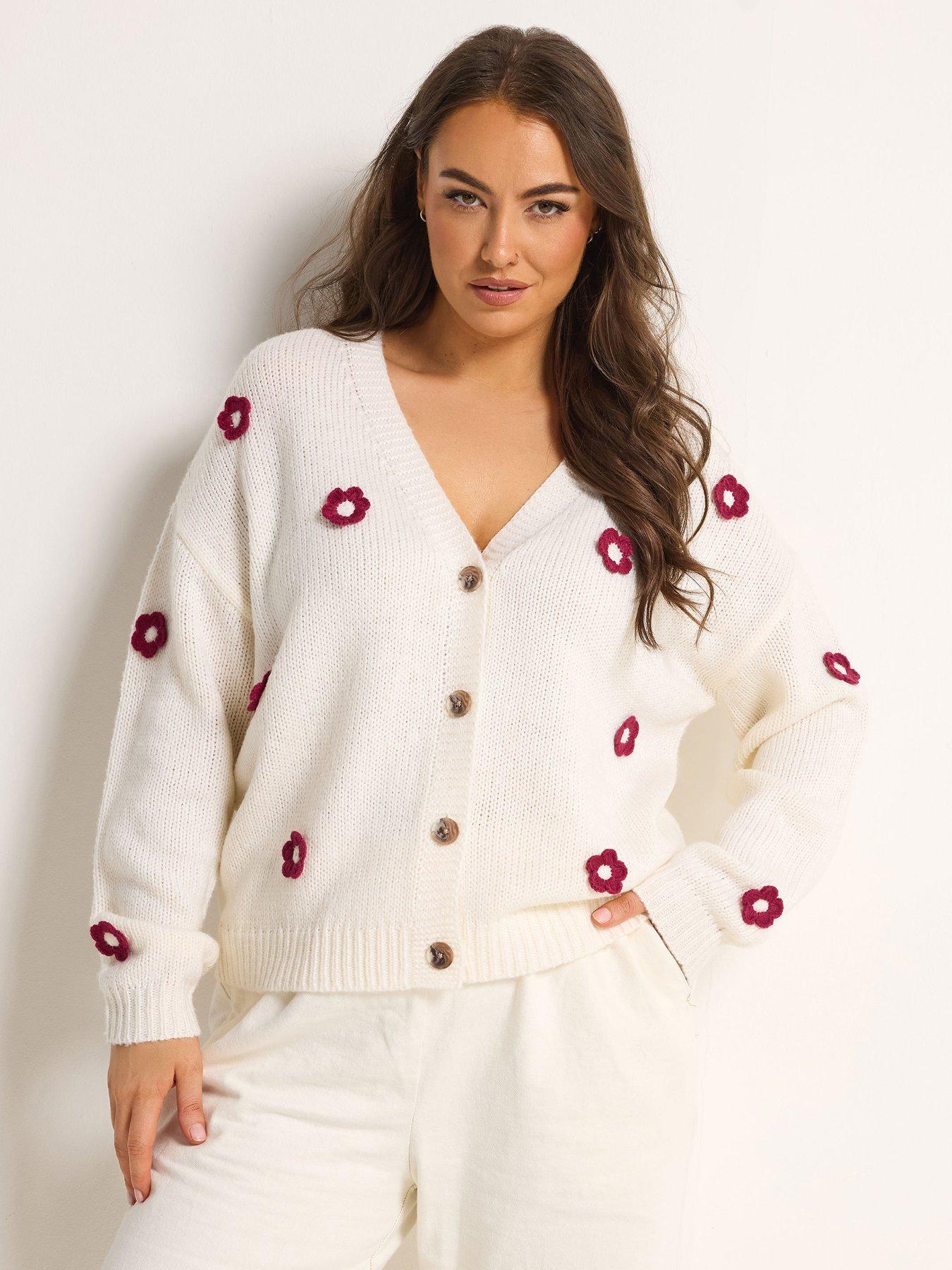 yours-curve-3d-floral-midi-cardigan-whitefront