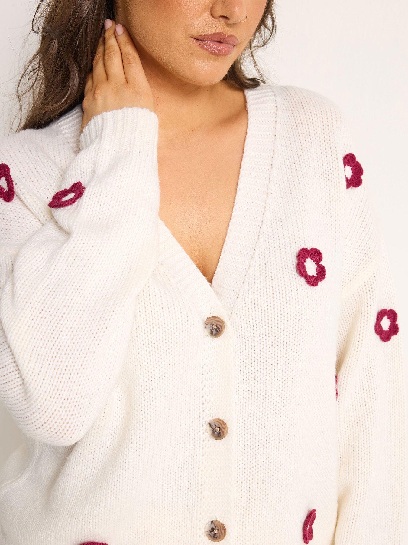 yours-curve-3d-floral-midi-cardigan-whiteoutfit