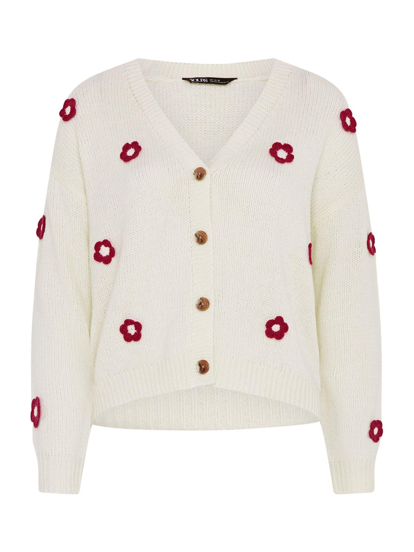 yours-curve-3d-floral-midi-cardigan-whitedetail