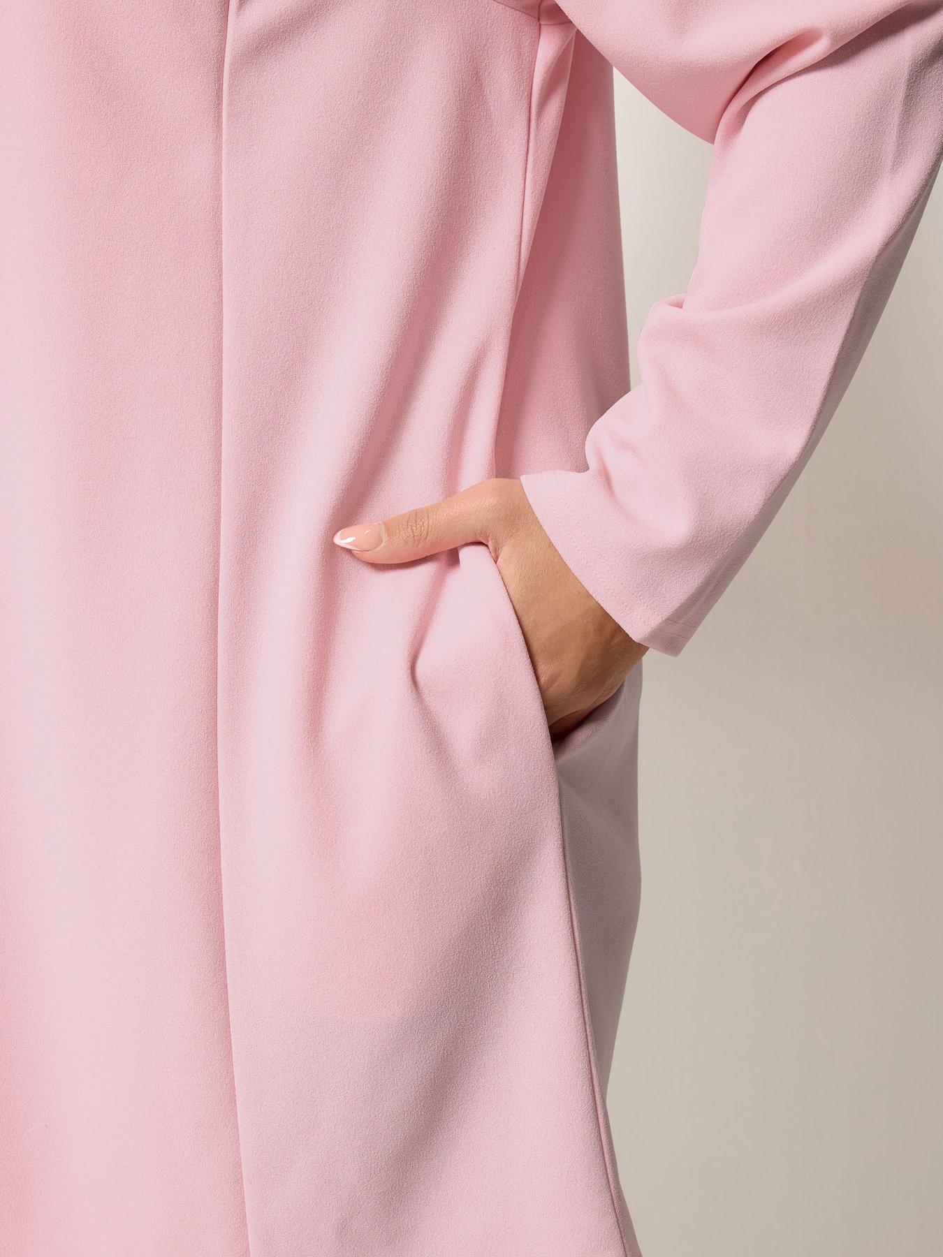 Image 4 of 5 of Yours Curve Scuba Blazer - Pink