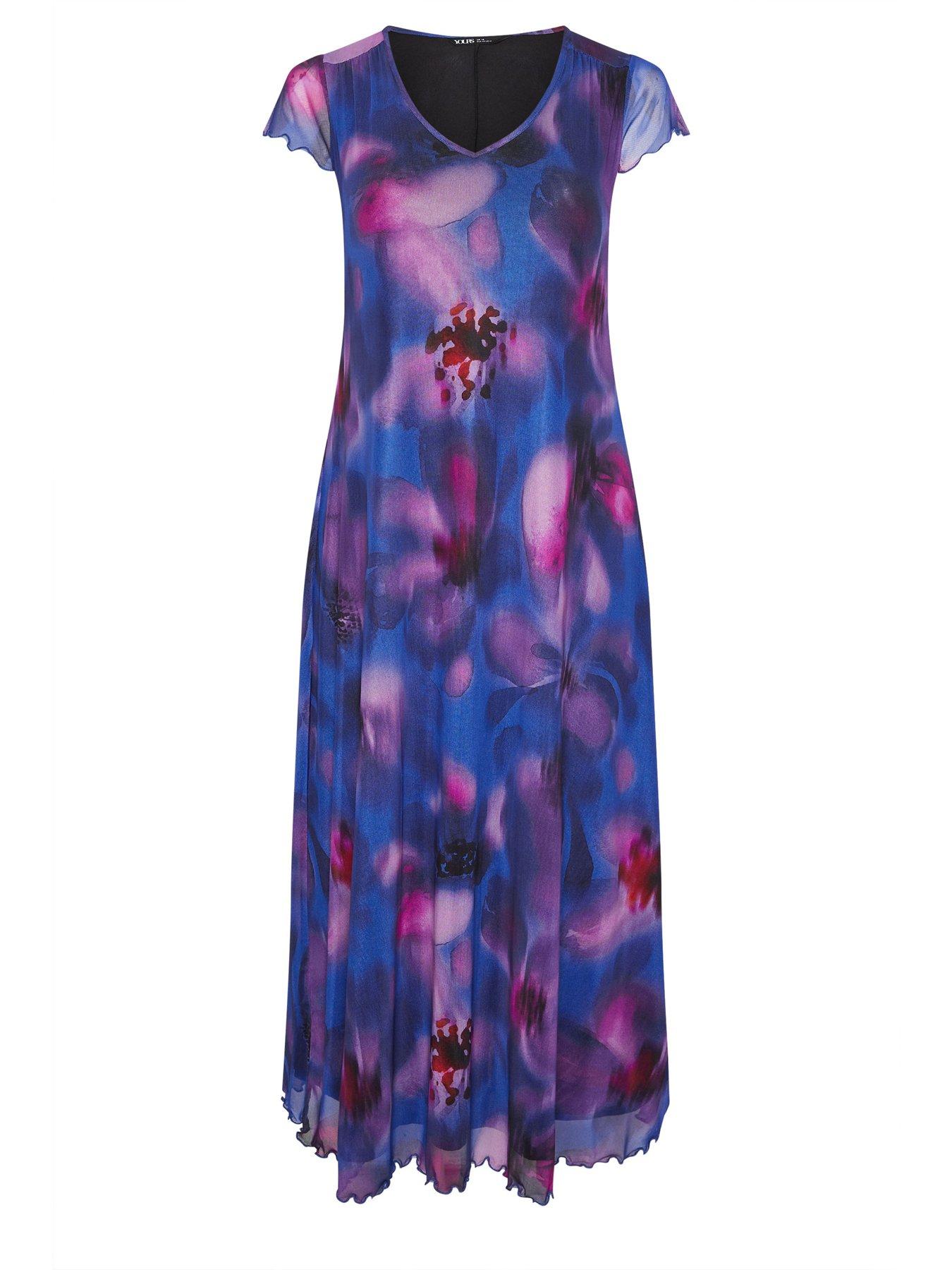 Image 5 of 5 of Yours Curve Mesh A-line Maxi Dress