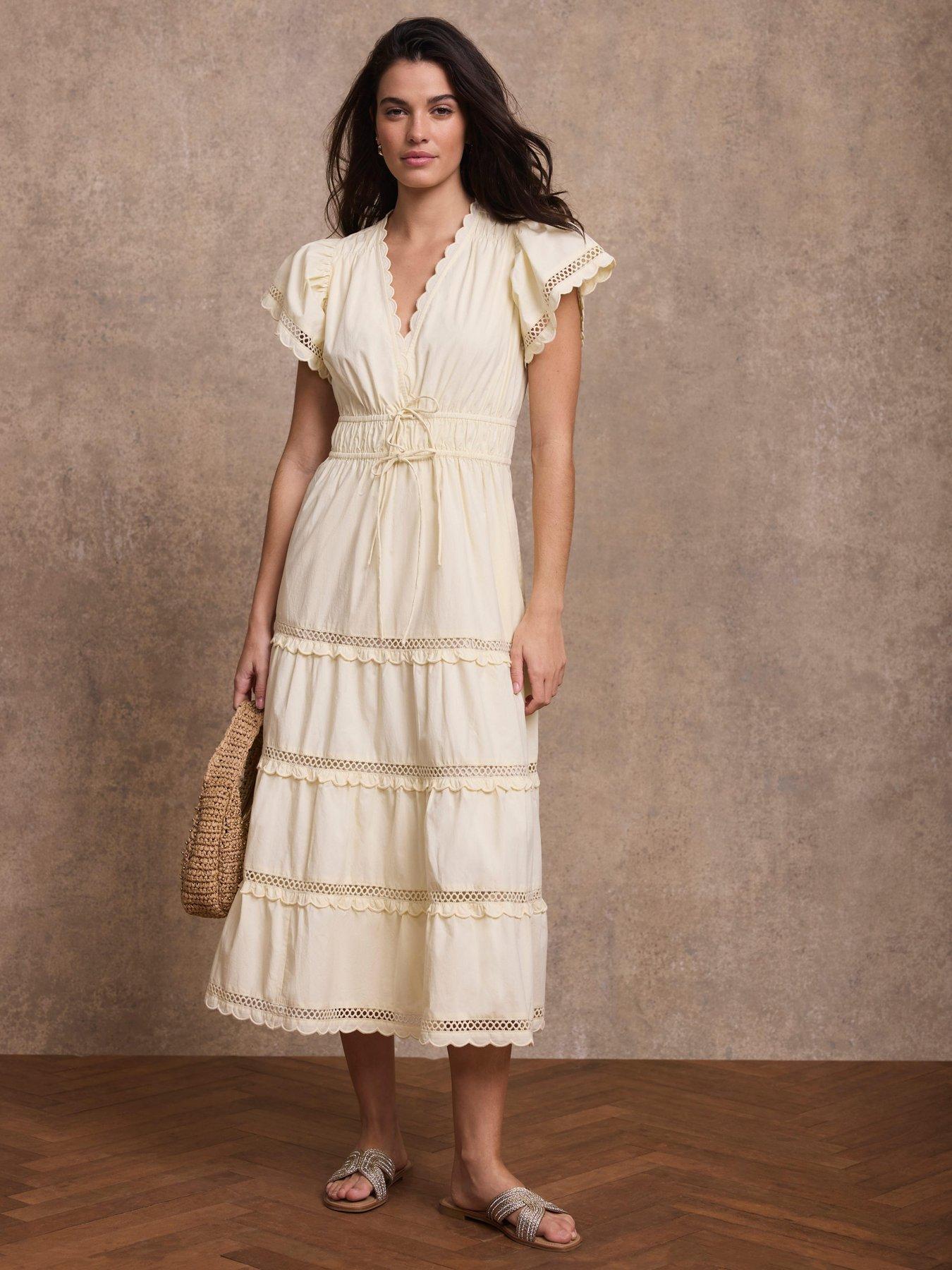 Mint Velvet Lemon Cotton Ruffle Maxi Dress - Yellow