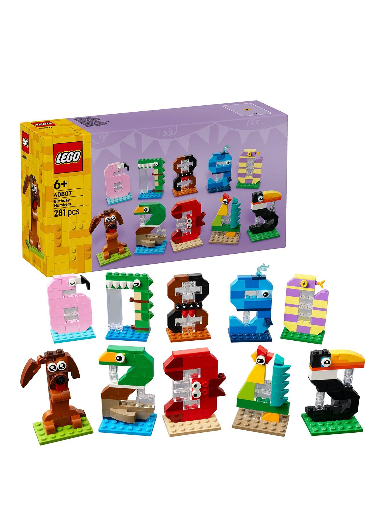 LEGO Birthday Numbers Animal Decor 40807