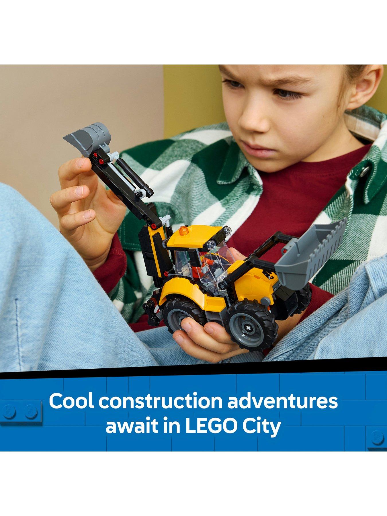 Image 6 of 8 of LEGO City Yellow Backhoe Loader Tractor Toy 60480