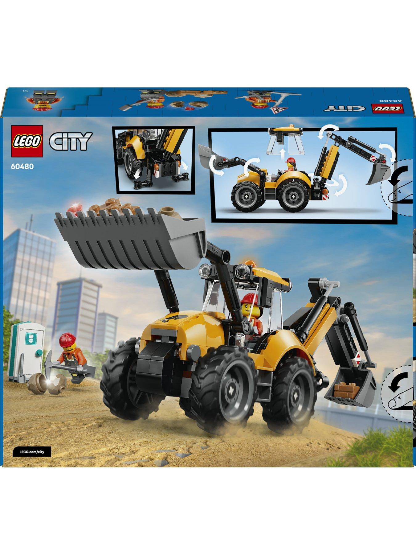 Image 7 of 8 of LEGO City Yellow Backhoe Loader Tractor Toy 60480