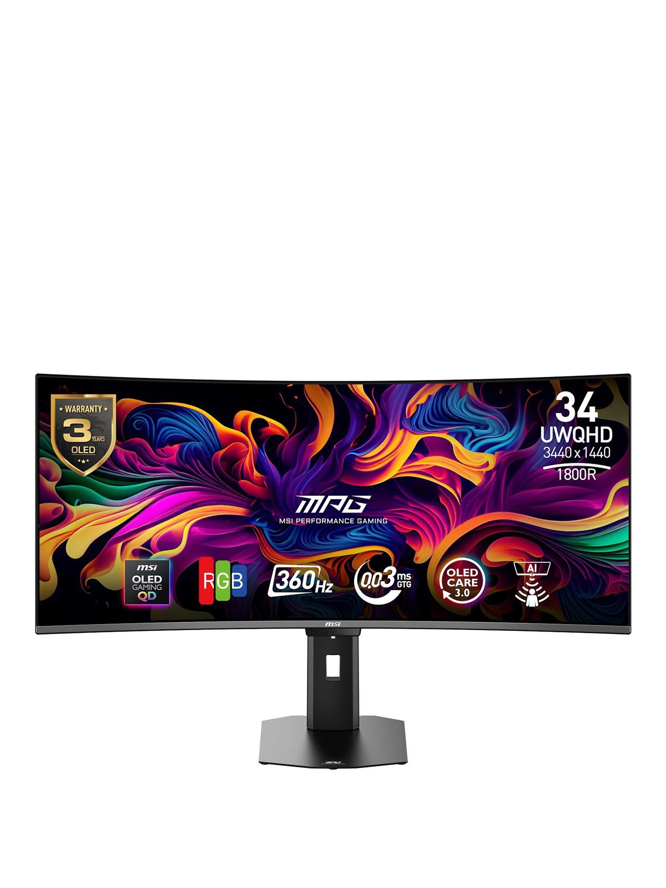 MSI MPG 341CQR QD-OLED X36 34-inch UWQHD 360Hz 0.03ms Adaptive-Sync Gaming Monitor