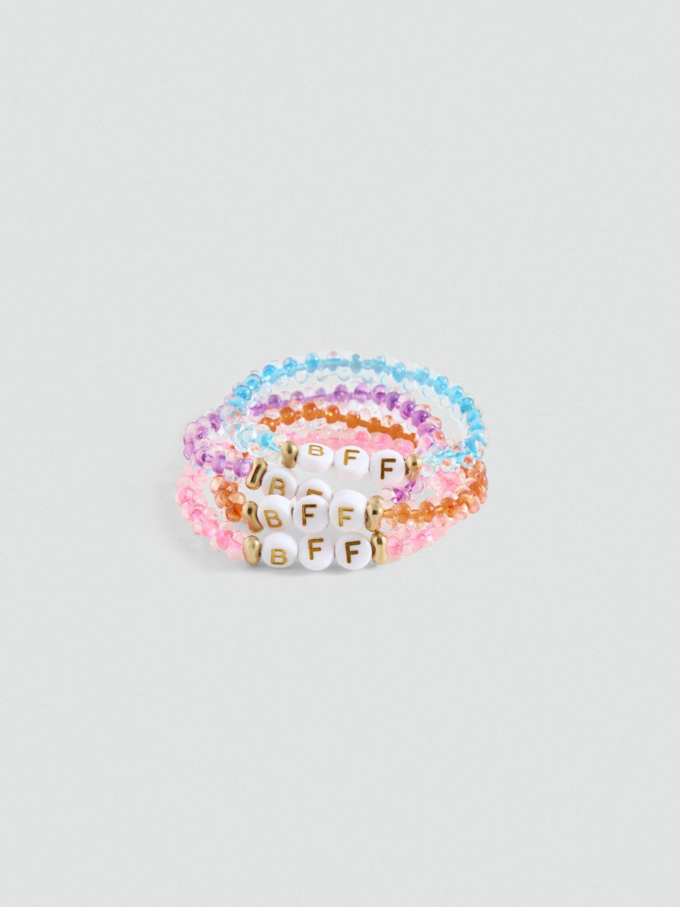 Mango Girls 4 Pack Bff Bracelets - Pink