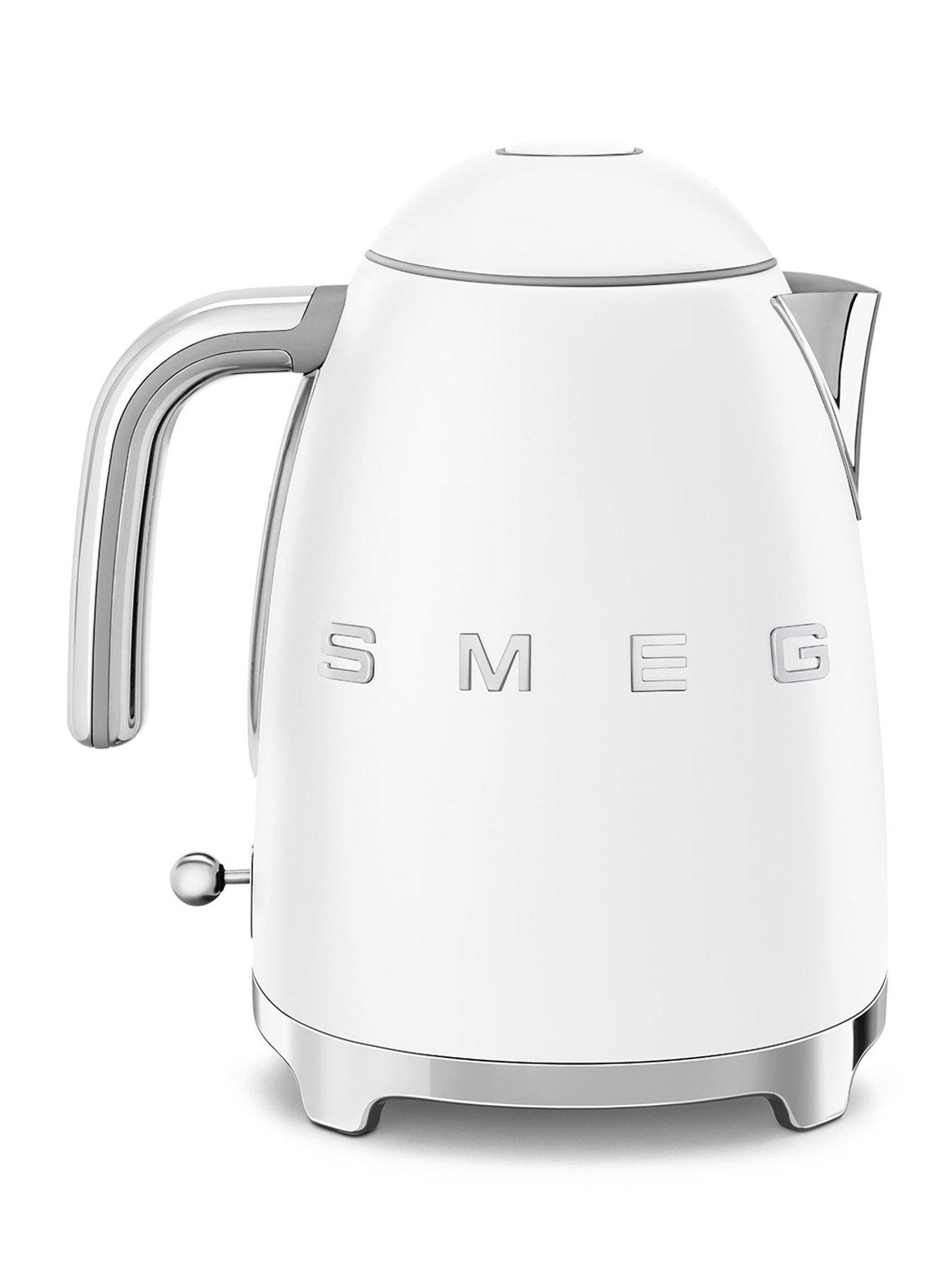 Image 2 of 6 of Smeg 50's Style Retro 1.7L Kettle &amp; Multi-Functional 2-Slice Toaster, Matte White