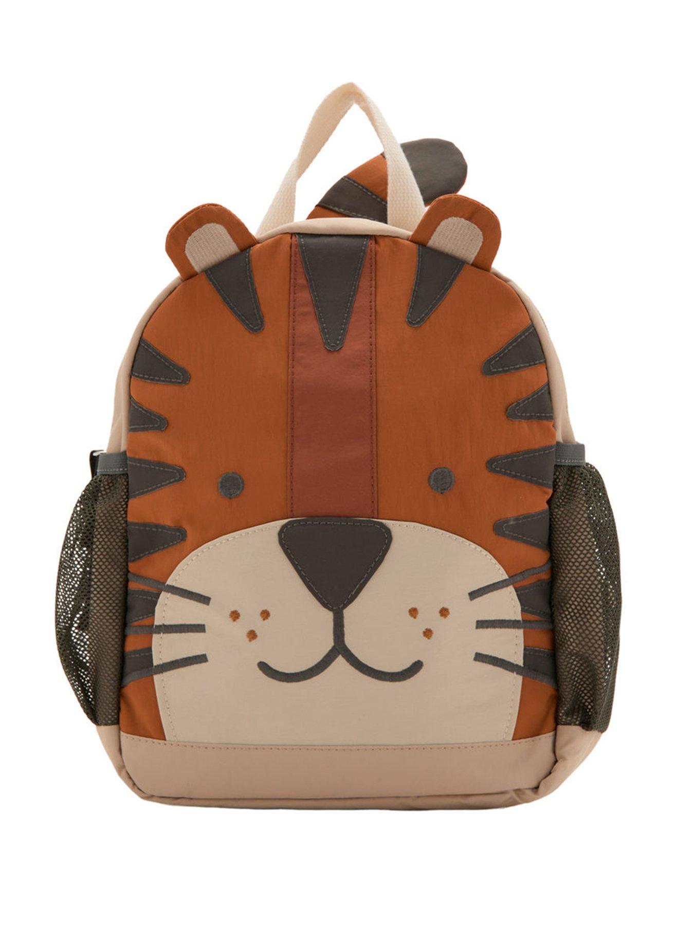 Image 3 of 4 of Mango Younger Boys Tiger Backpack - Beige