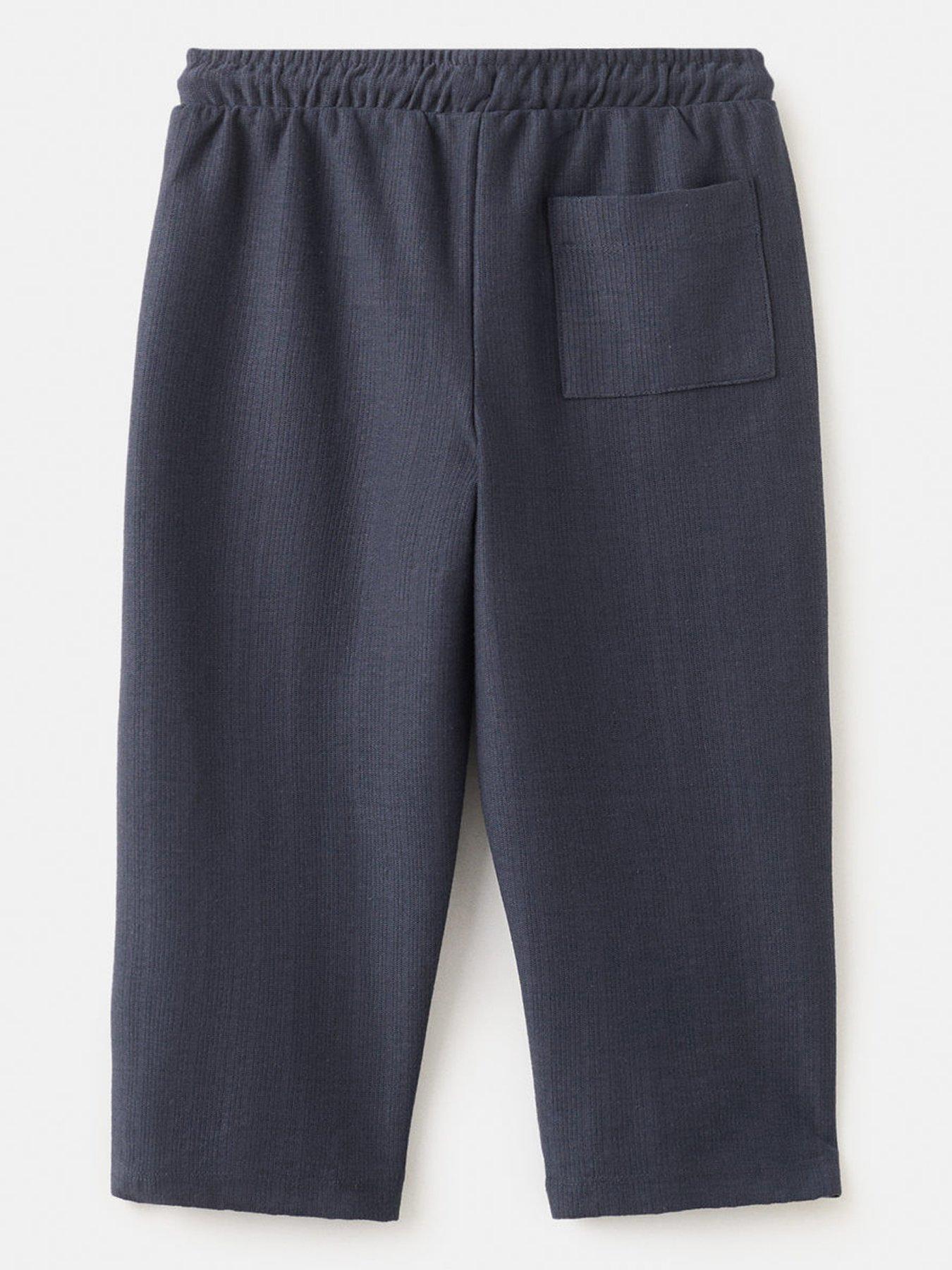 Image 2 of 4 of Mango Younger Boys Elasticated Waist Trousers - Navy