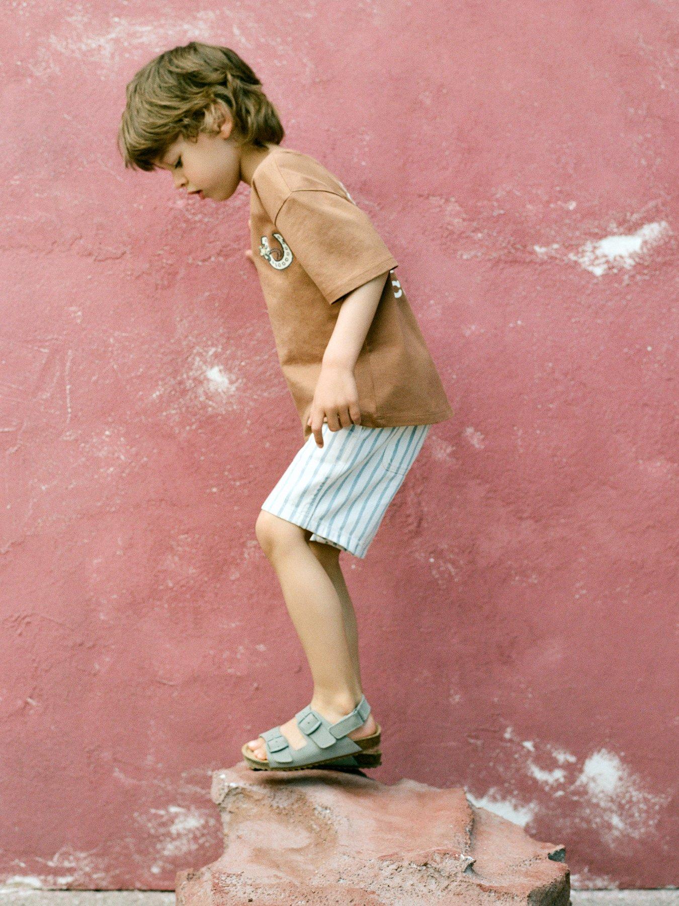 Mango Younger Boys Stripe Shorts - Blue
