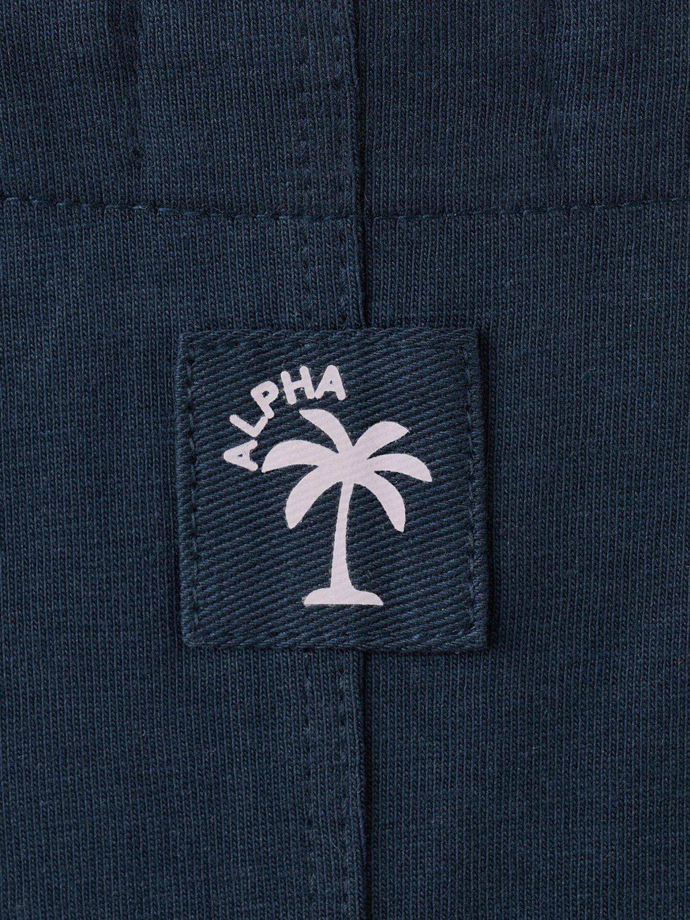 Image 3 of 4 of Mango Younger Boys Jersey Shorty Dungarees - Navy