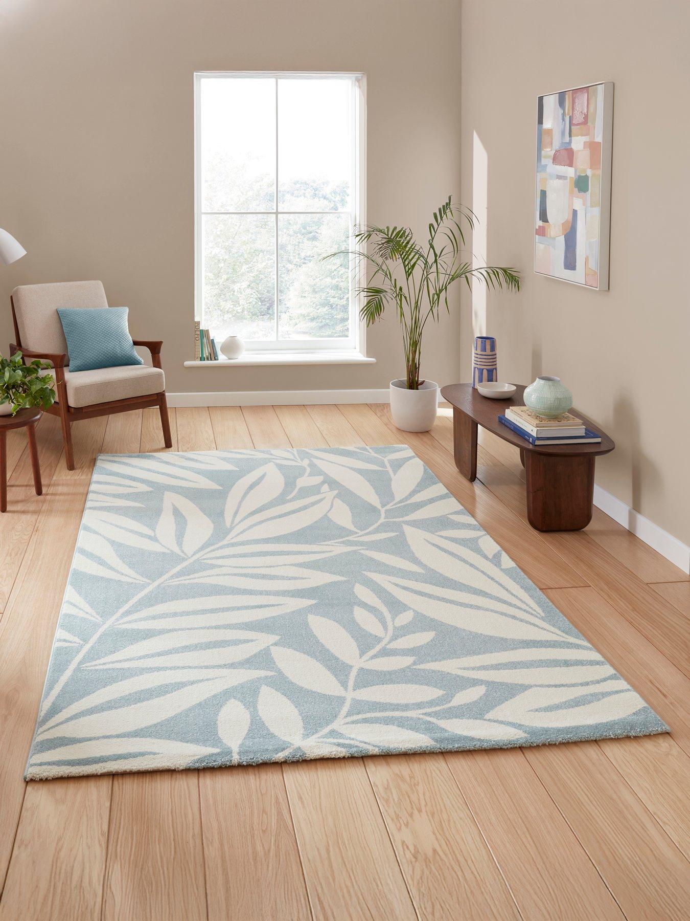 Image 1 of 6 of Catherine Lansfield Cl - Sorrel Leaves Blue - 080 X 150