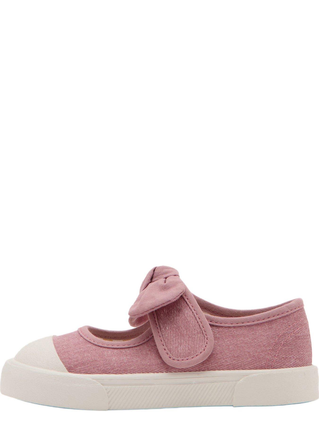 Image 5 of 5 of Mango Younger Girls Bow Canvas Pumps - Pink
