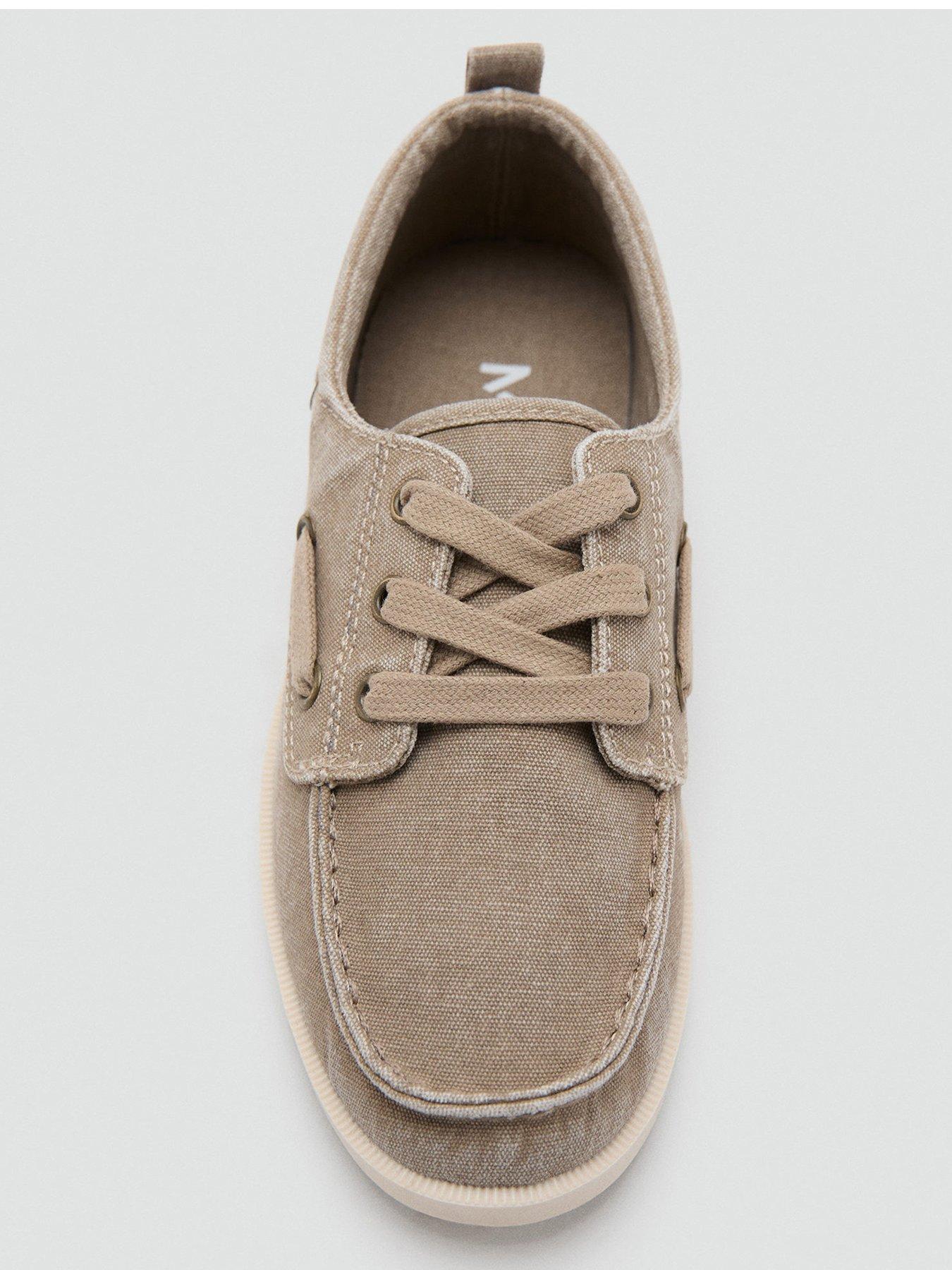 Image 3 of 5 of Mango Boys Canvas Boat Shoes - Beige