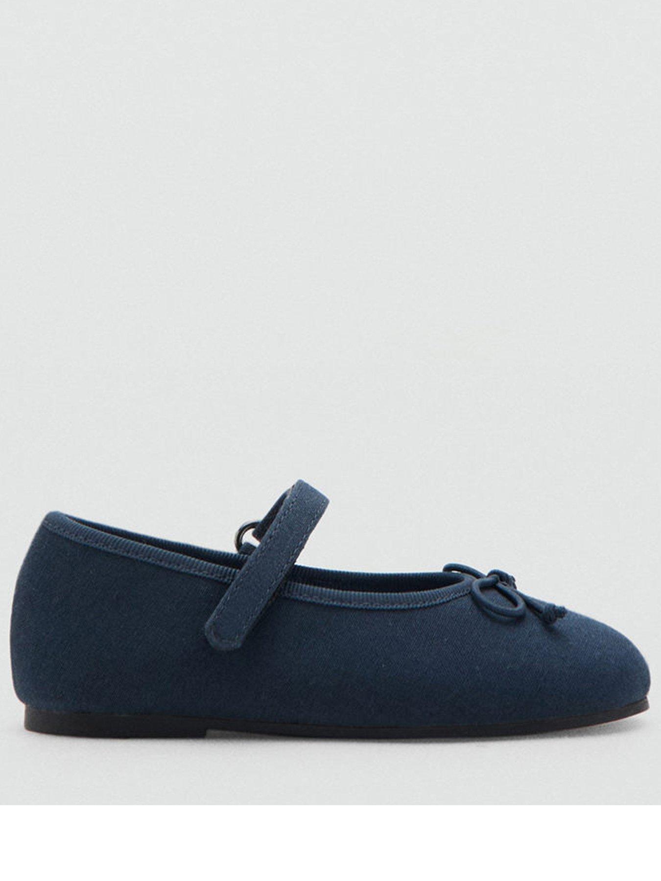 Image 1 of 5 of Mango Younger Girls Ballerina Shoes - Blue