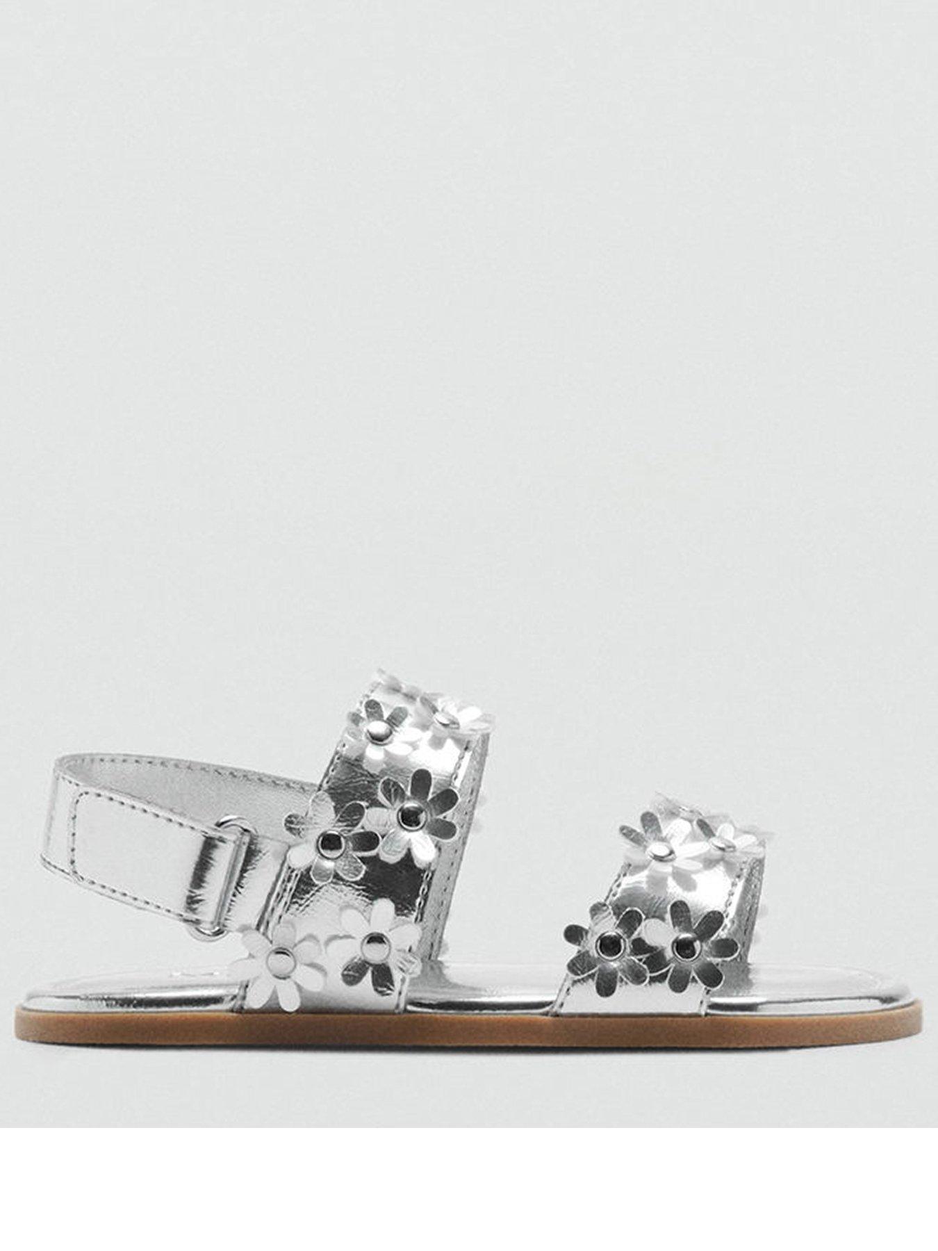 mango-younger-girls-floral-metallic-sandals-silverfront
