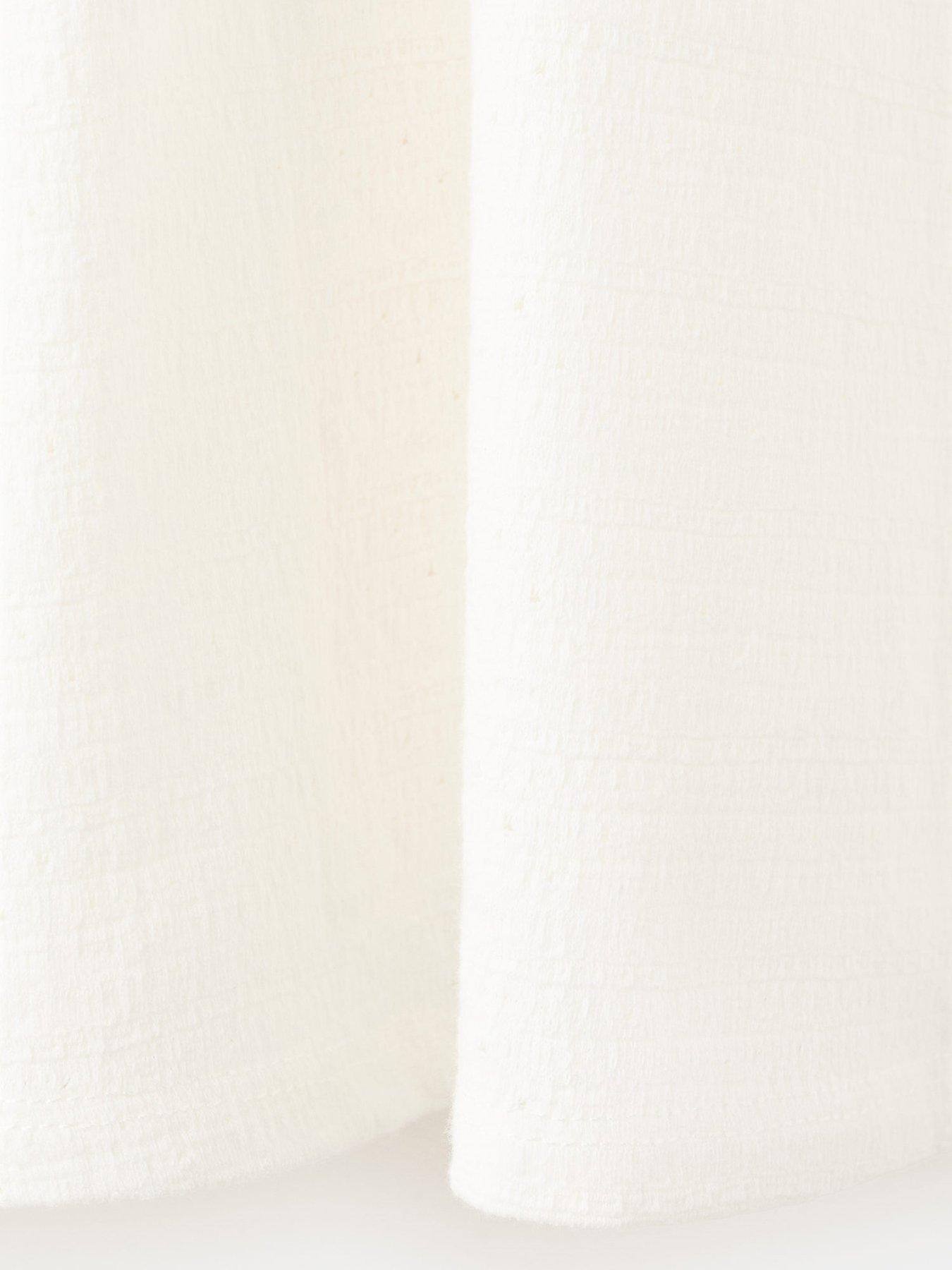 Image 3 of 4 of Mango Younger Girls V Neck Dress - Light Cream