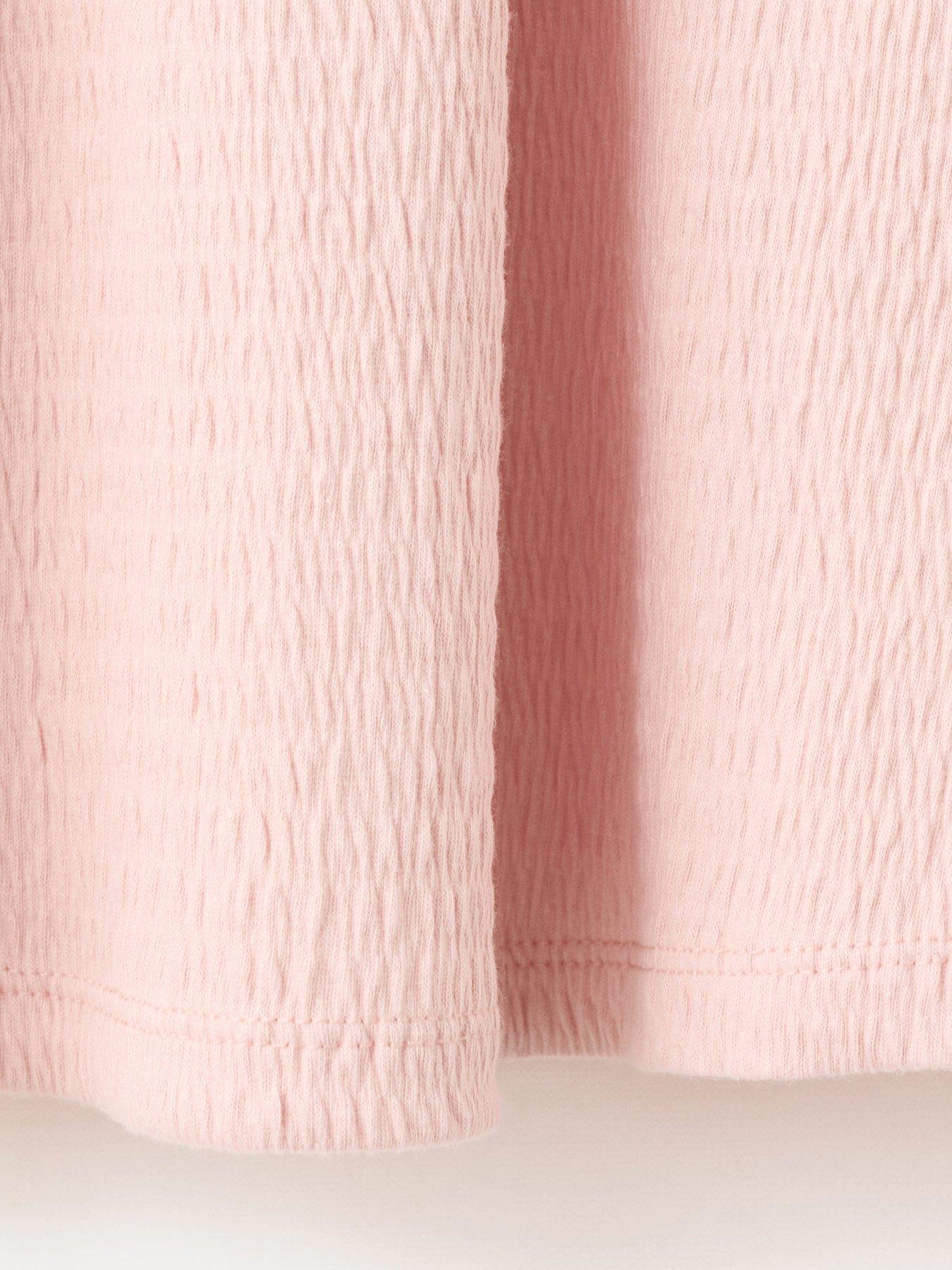 Image 3 of 4 of Mango Younger Girls Shirred Bodice Strappy Dress - Pink
