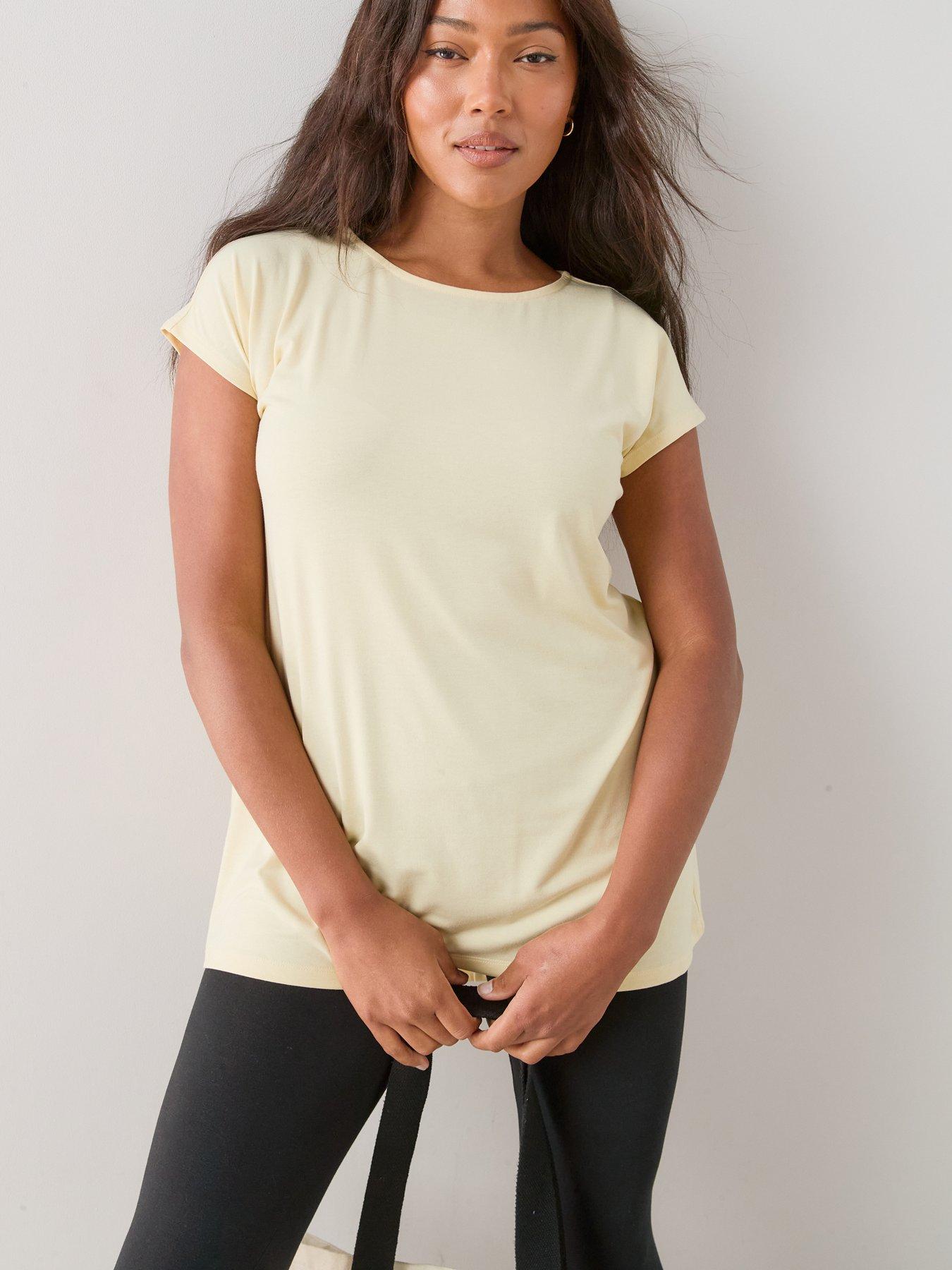 Image 6 of 7 of The Very Collection Curve 2 Pack Longline T-Shirt - Multi