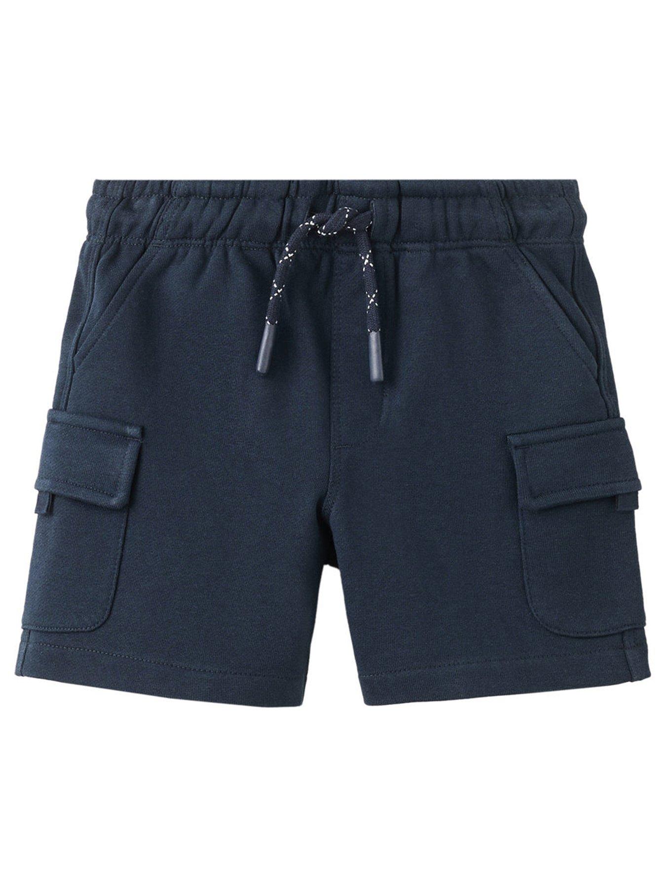 Image 1 of 4 of Mango Younger Boys Jersey Cargo Shorts - Navy