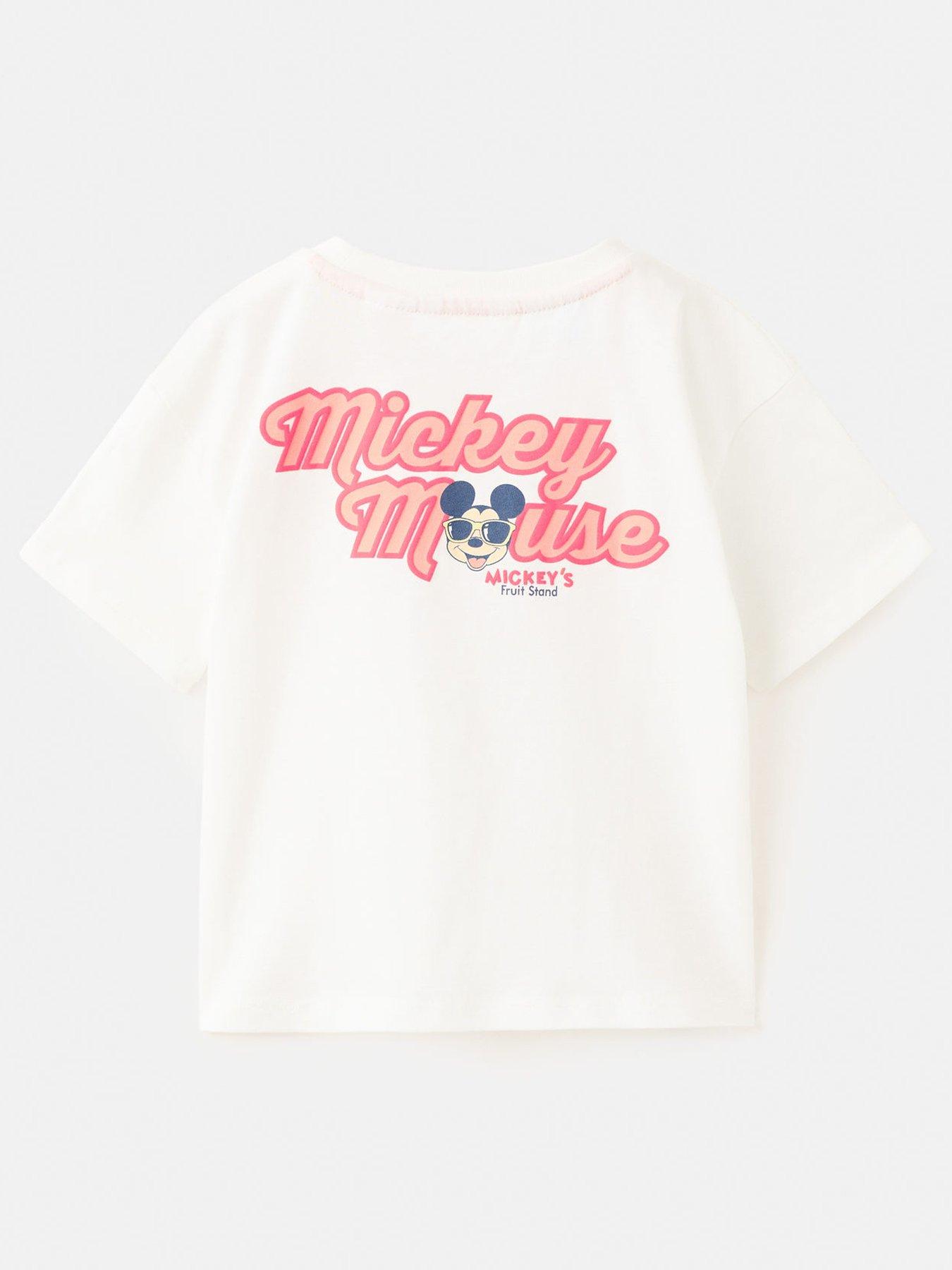 Image 2 of 4 of Mango Younger Boys Mickey Mouse Short Sleeve Tshirt - White
