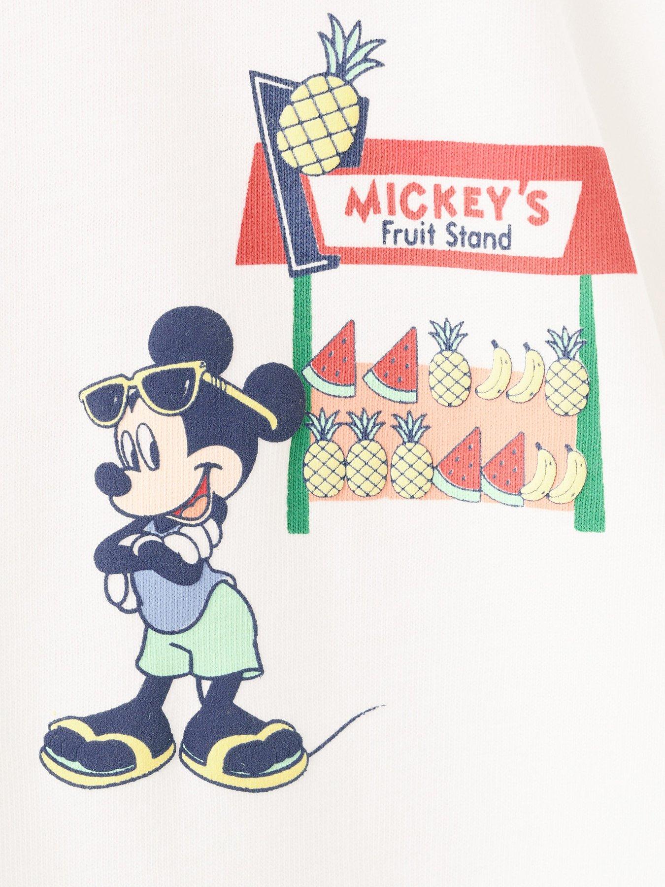 Image 3 of 4 of Mango Younger Boys Mickey Mouse Short Sleeve Tshirt - White