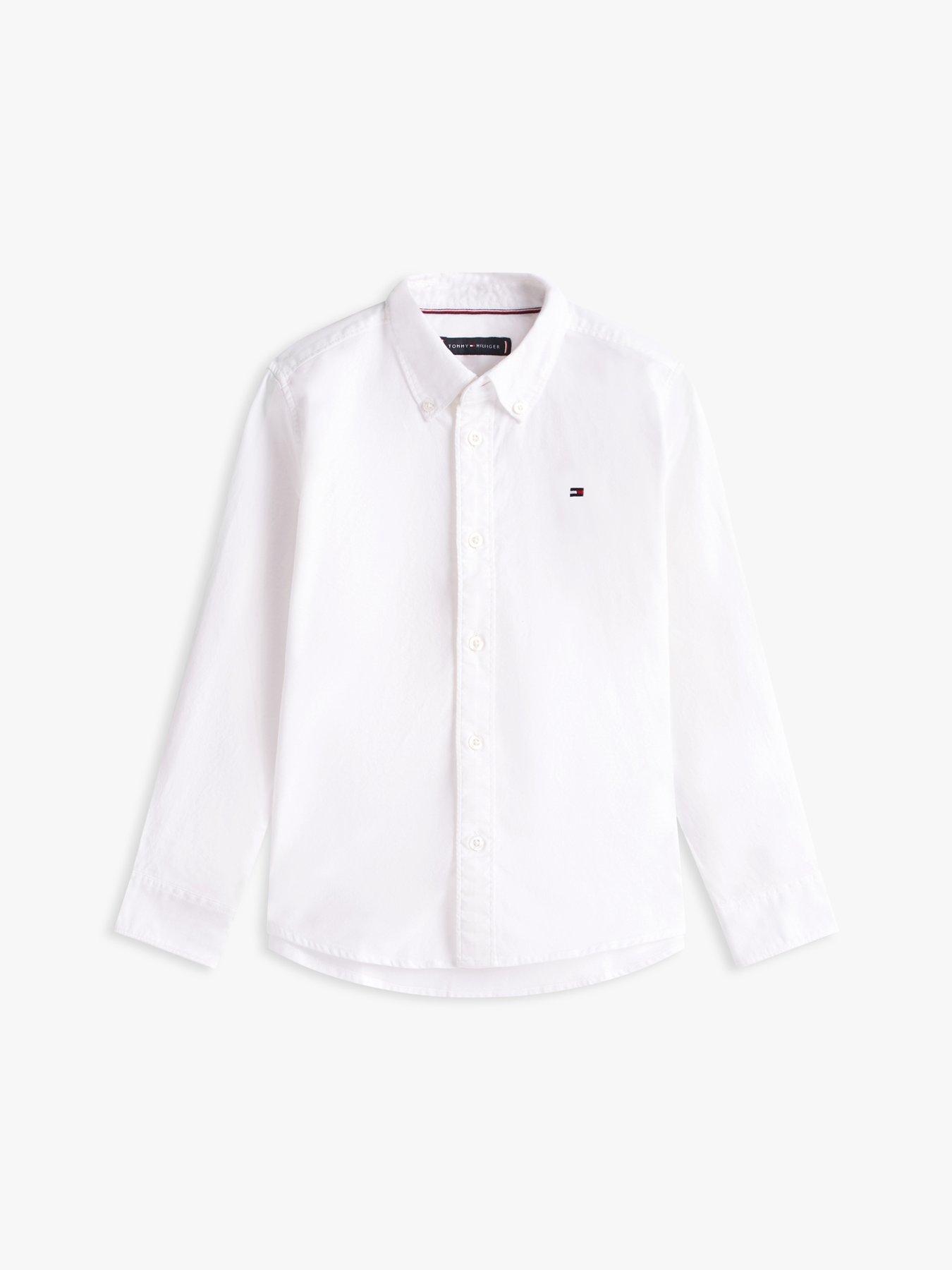 Image 5 of 5 of Tommy Hilfiger Boys Long Sleeve Oxford Shirt - White