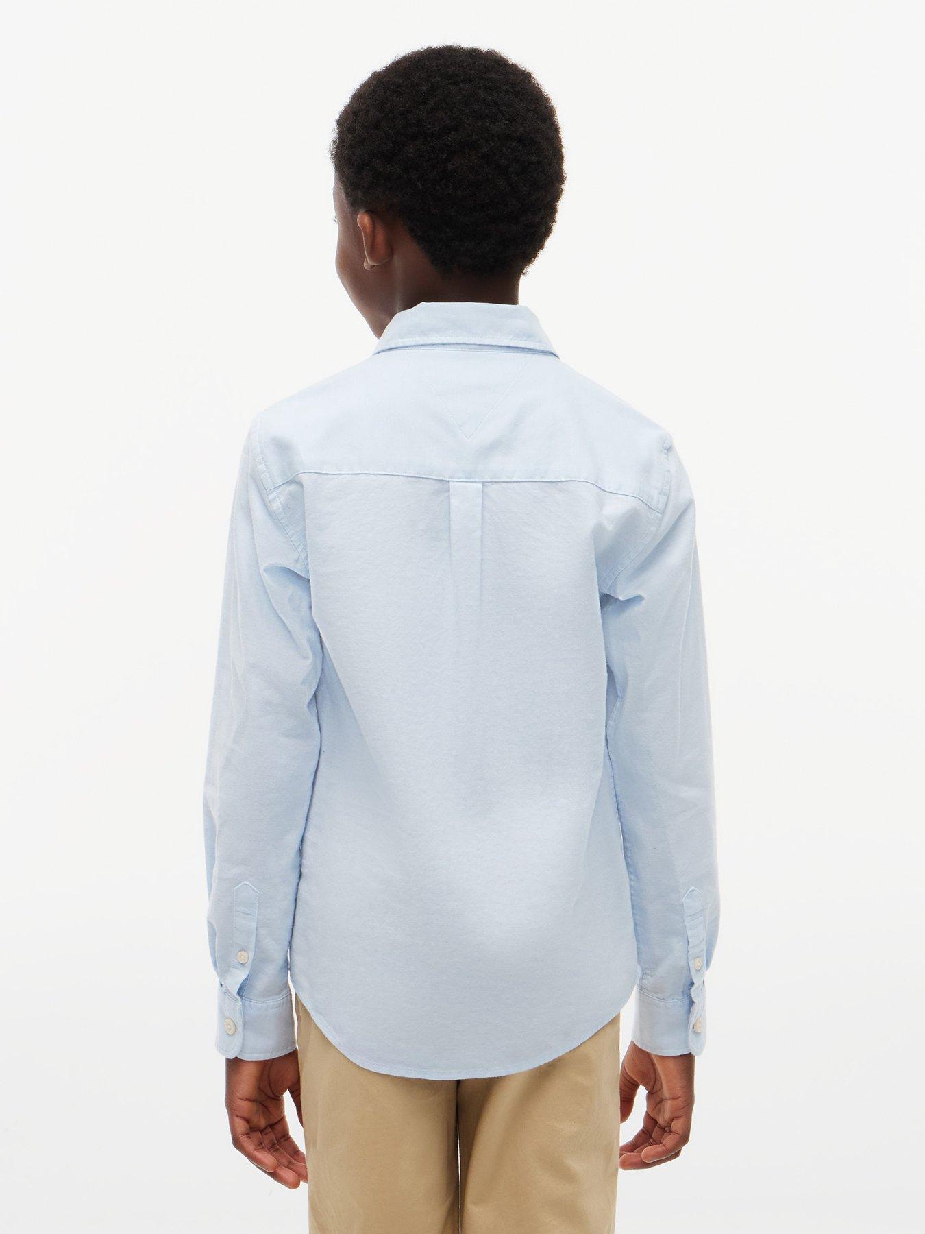 Image 2 of 5 of Tommy Hilfiger Boys Long Sleeve Oxford Shirt - Blue