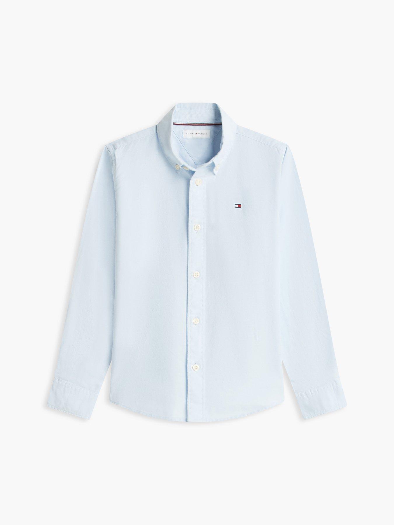 Image 5 of 5 of Tommy Hilfiger Boys Long Sleeve Oxford Shirt - Blue