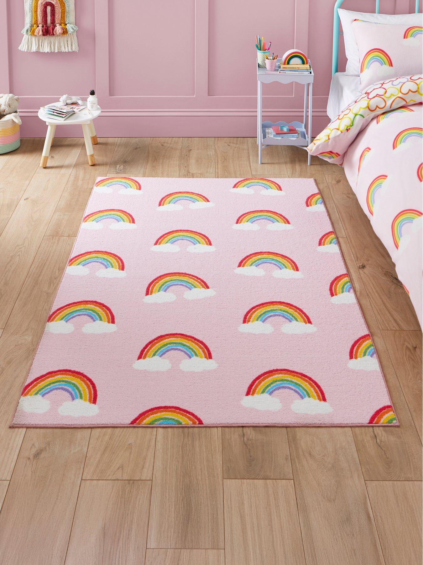 Image 1 of 5 of Catherine Lansfield Cl Kids - Rainbow Hearts Pink - 080 X 150