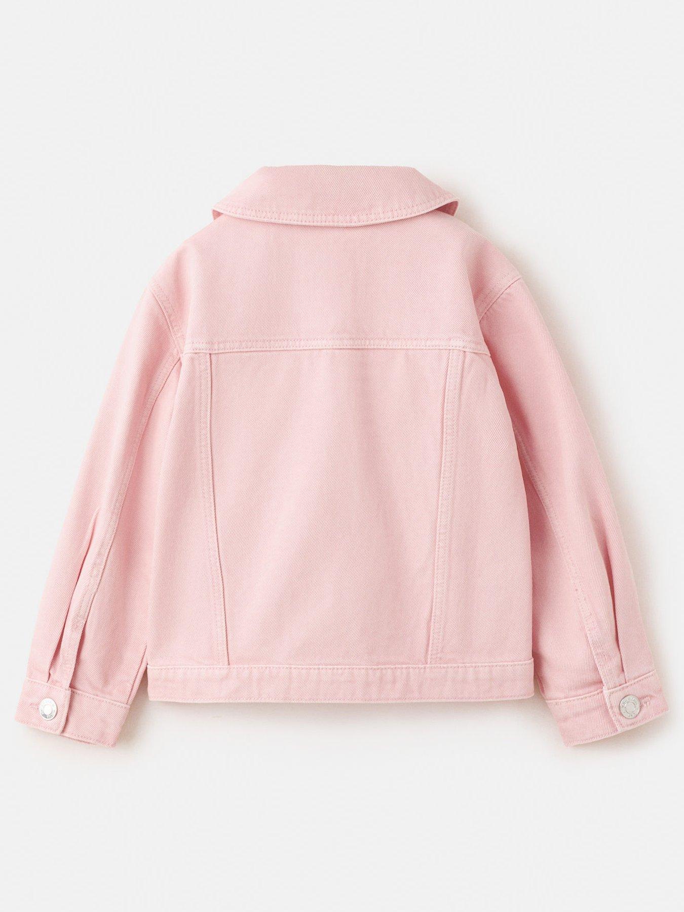 Image 2 of 4 of Mango Younger Girls Denim Jacket - Light Pink