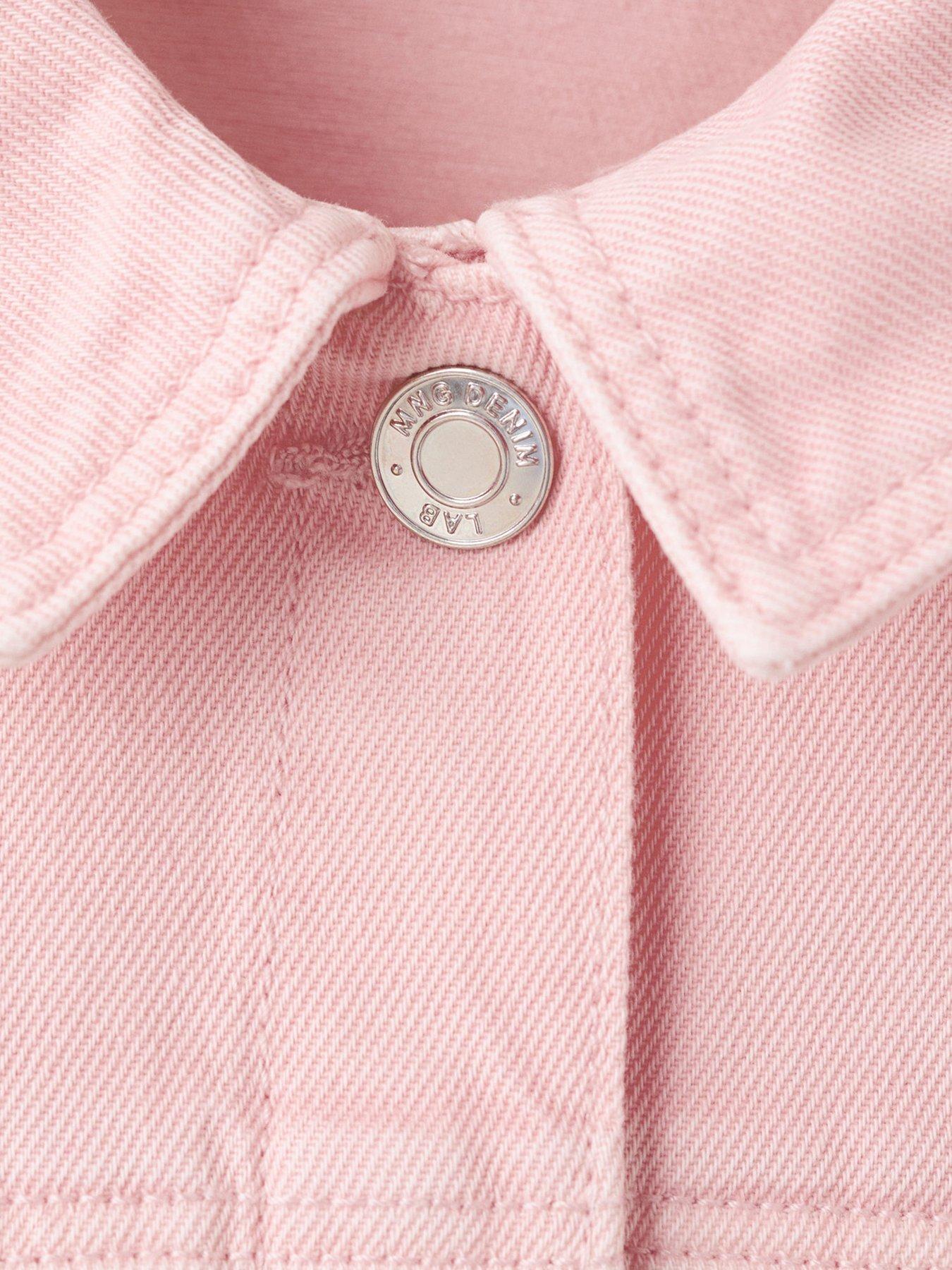Image 4 of 4 of Mango Younger Girls Denim Jacket - Light Pink