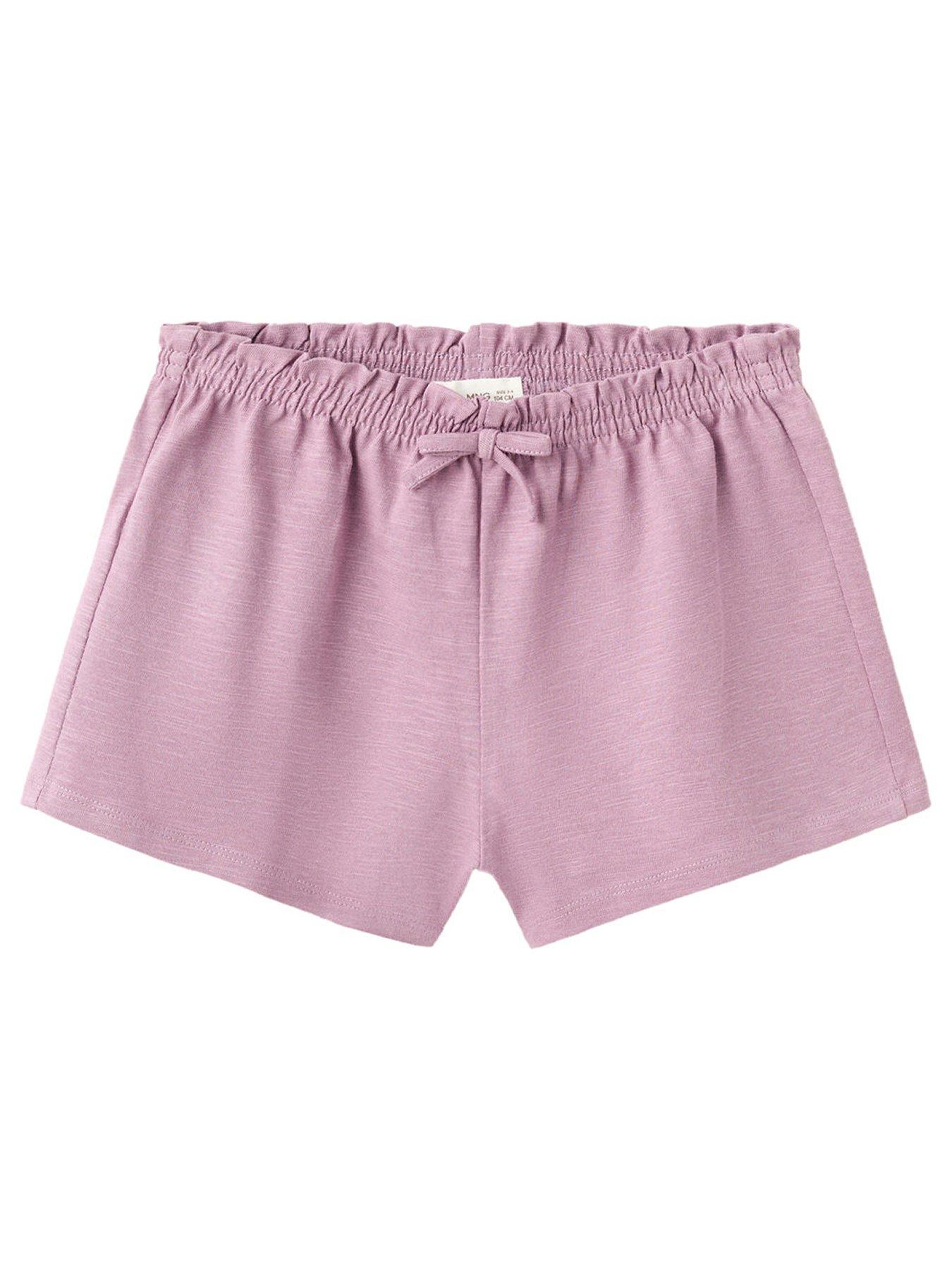 Mango Younger Girls Jersey Shorts - Purple