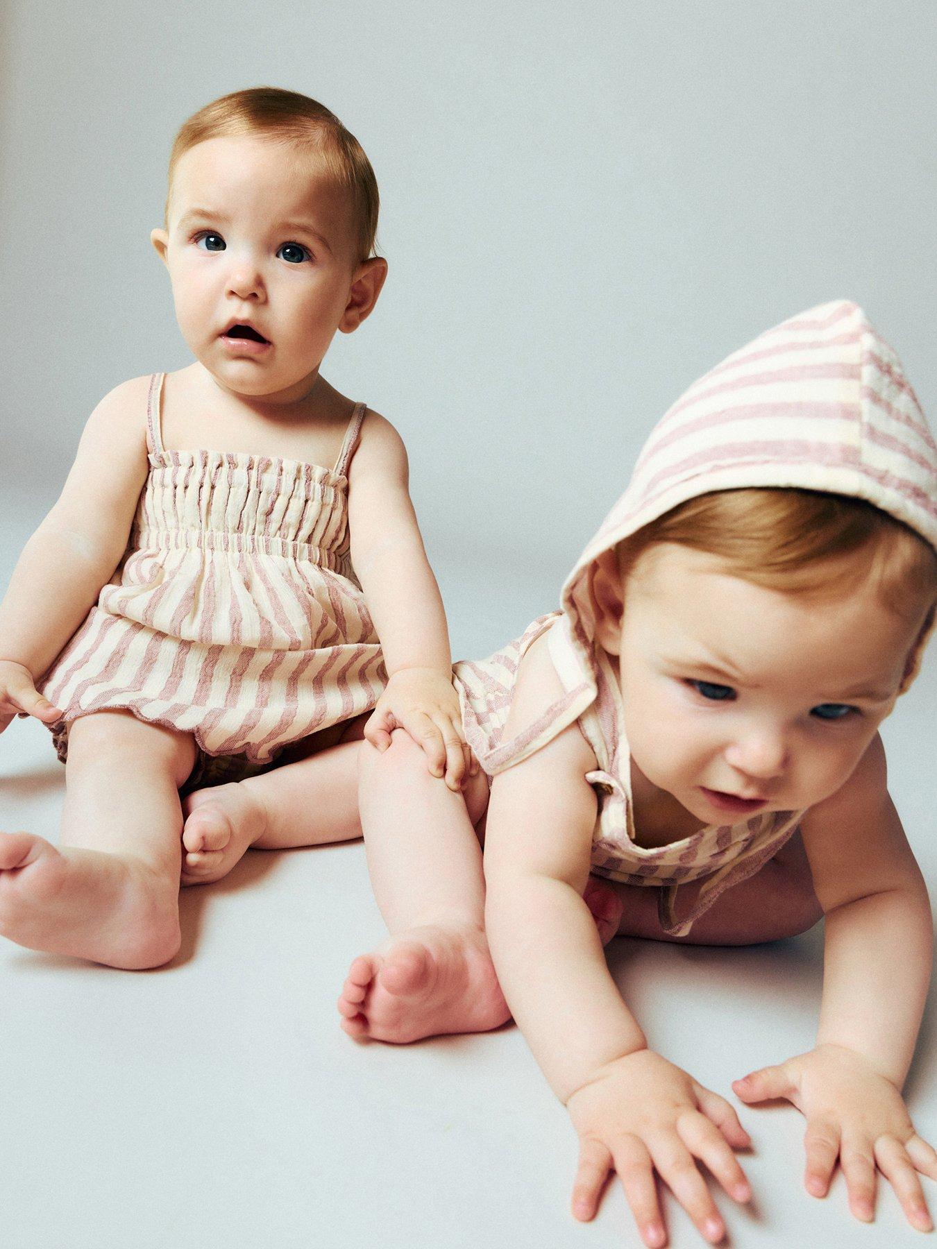 Mango Baby Girls Stripe Top  &  Bloomers Set - Light Purple