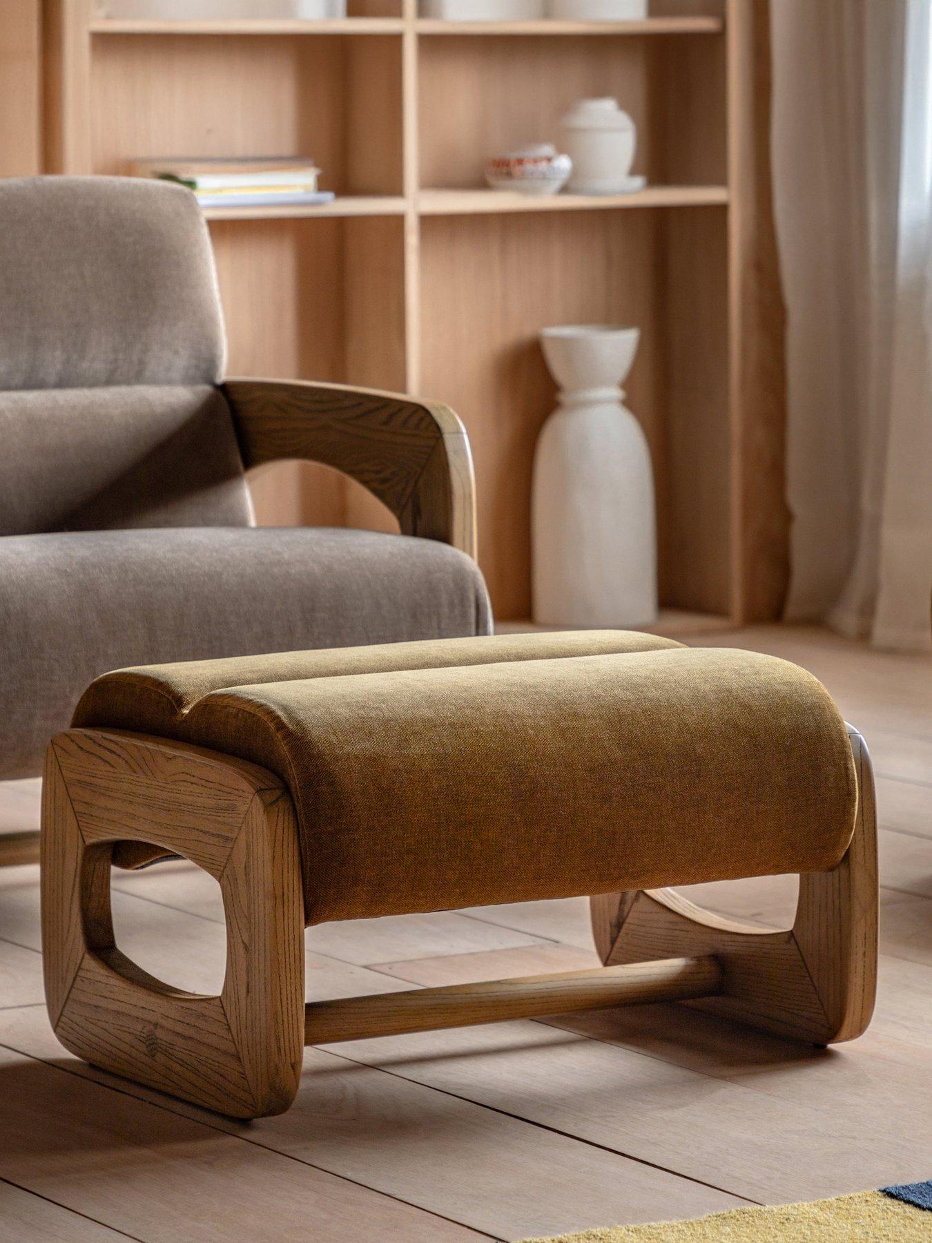 Gallery Direct Marco Golden Footstool