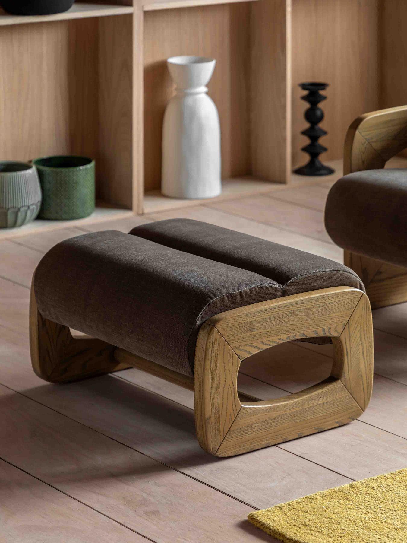 Gallery Direct Marco Sepia Footstool