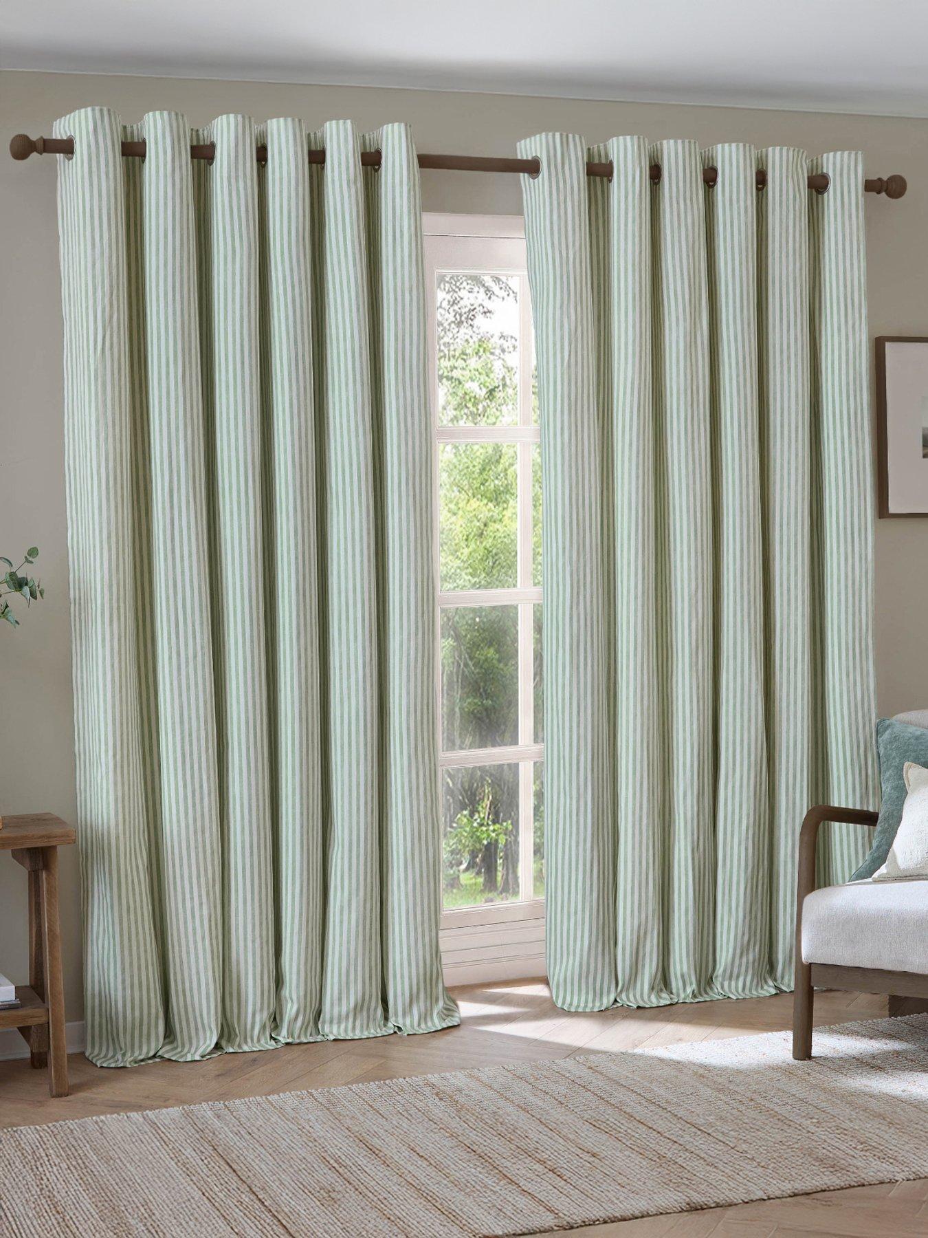 Yard Hebden Stripe Blackout Eyelet Curtains