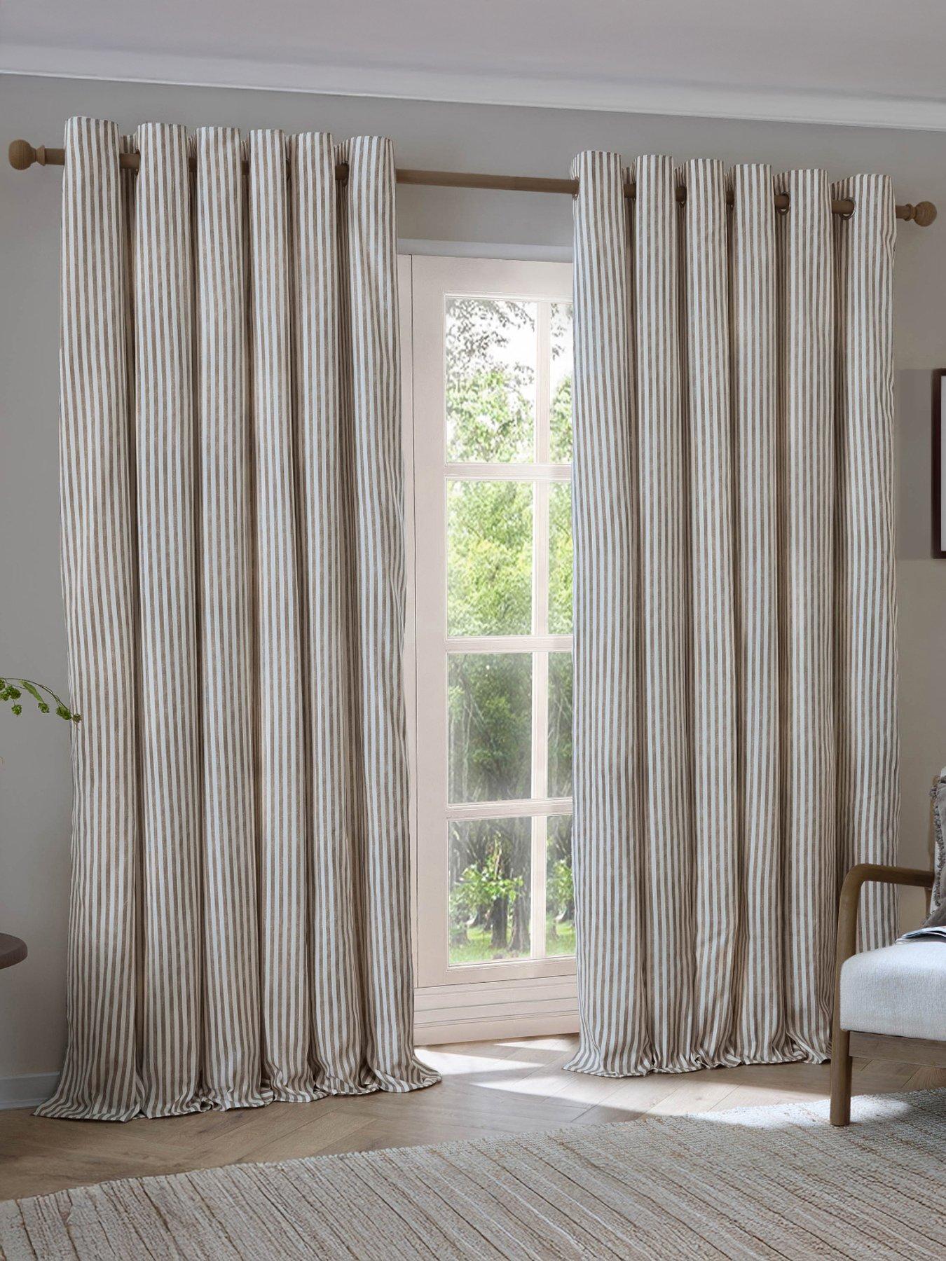 Yard Hebden Stripe Eyelet Curtains