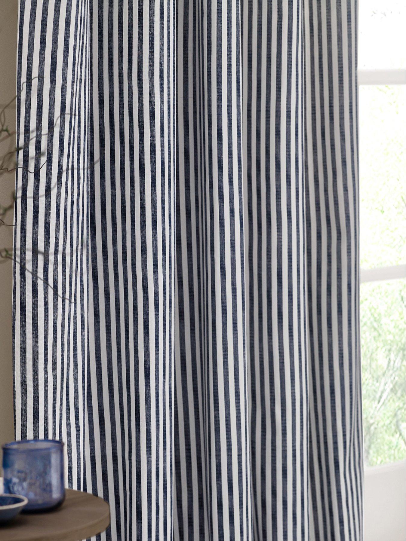 Image 3 of 6 of Yard Hebden Stripe Blackout Eyelet Curtains