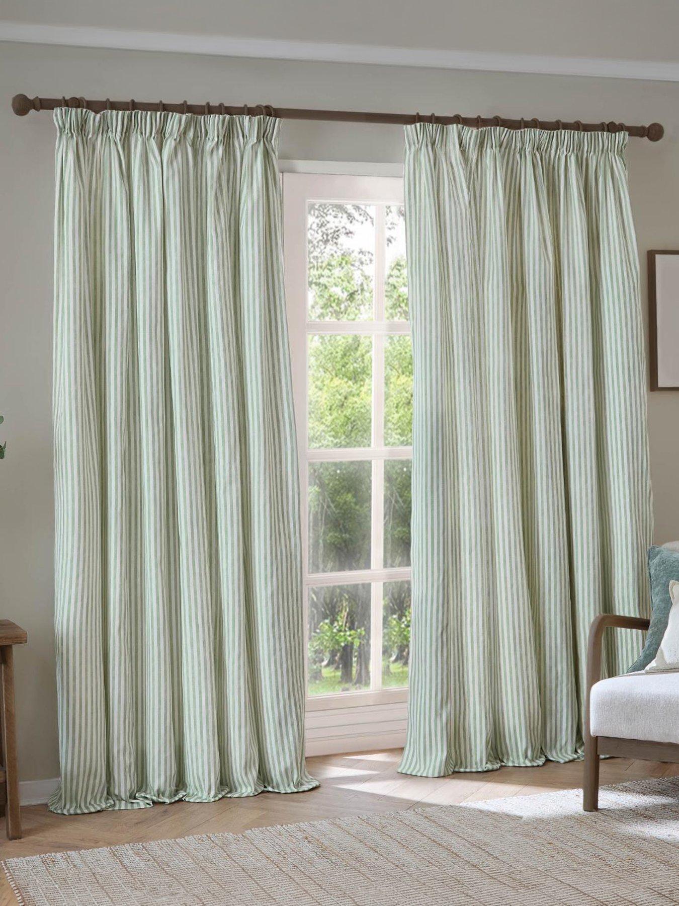 Image 2 of 7 of Yard Hebden Pencil Pleat Curtains Eucalyptus