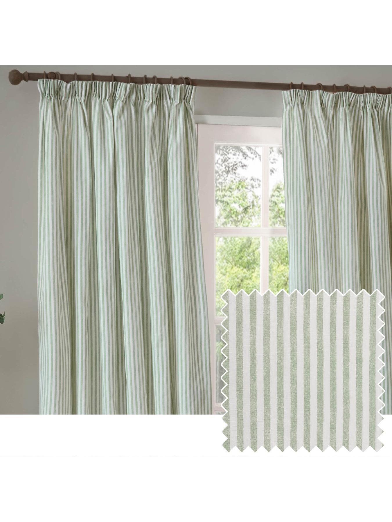 Image 7 of 7 of Yard Hebden Pencil Pleat Curtains Eucalyptus