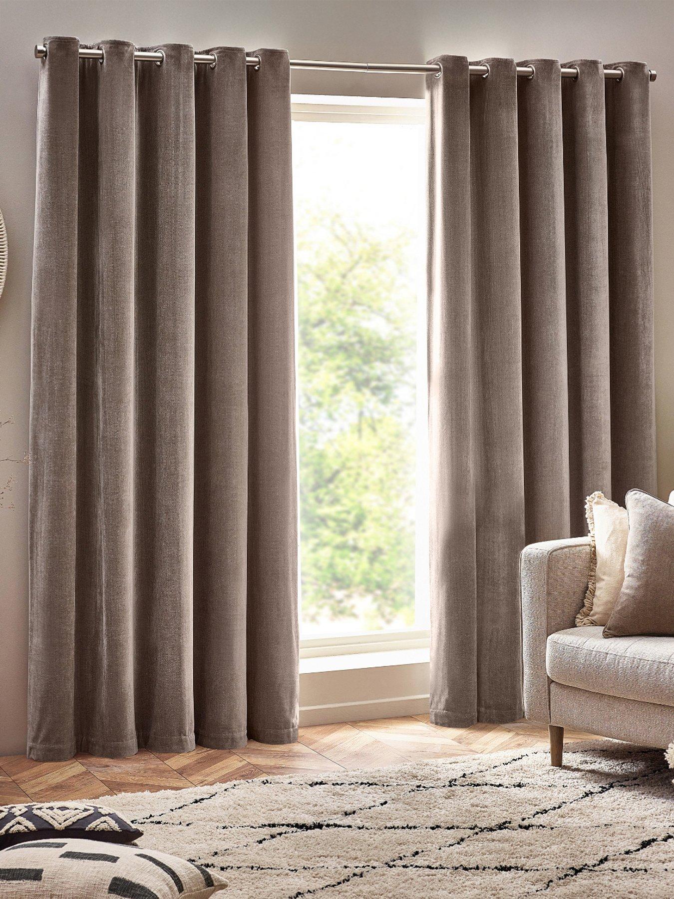 Yard Heavy Chenille Blackout Eyelet Curtains